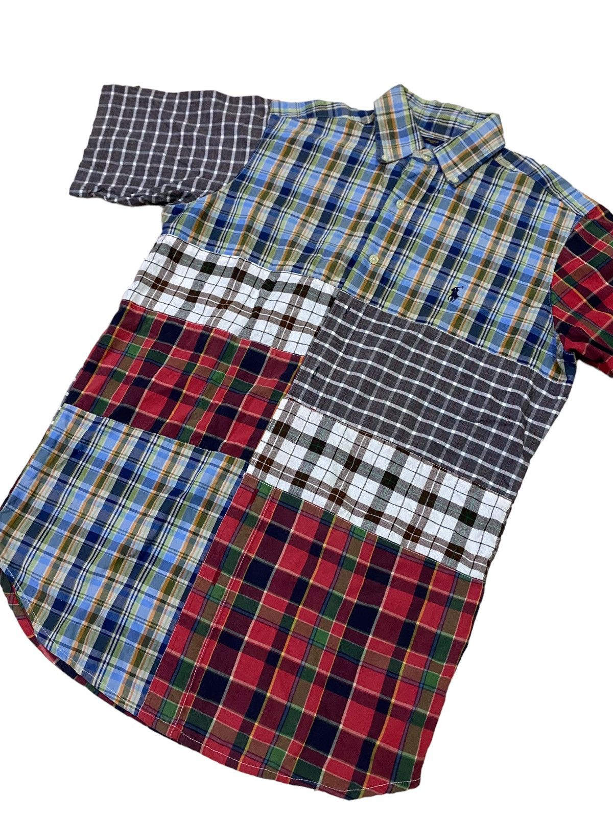 Polo Ralph Lauren 💥Vintage Simplicite Plus X Ralph Lauren Patchwork Shirt Size US L / EU 52-54 / 3 - 1 Thumbnail