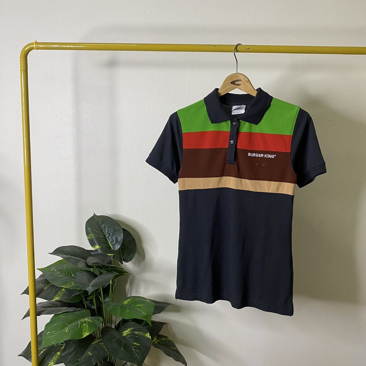80s Burger King ユニフォーム ポロシャツ M 80s Burger King ユニフォーム ポロシャツ M Vintage 80s Burger