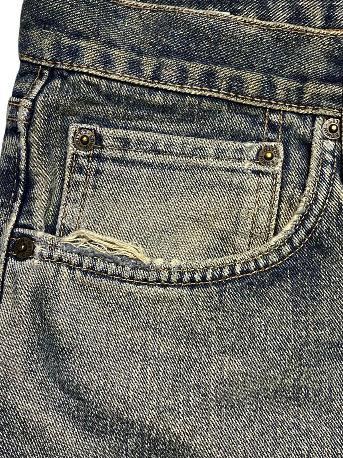 Edwin Vintage Edwin 404 Faded Wash Distressed Loose Jeans Size US 34 / EU 50 - 7 Thumbnail