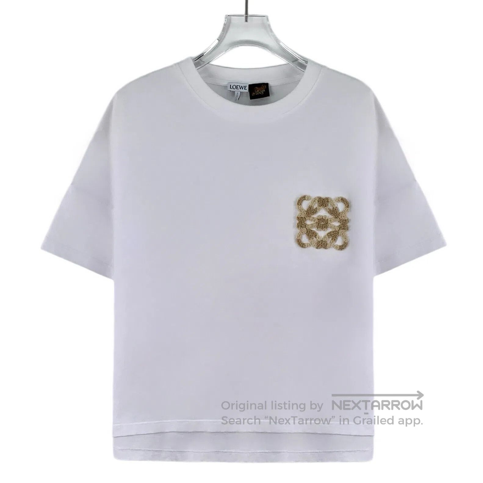 Loewe Loewe White logo flock cotton round neck short sleeve T-sh Size US S / EU 44-46 / 1 - 1 Thumbnail