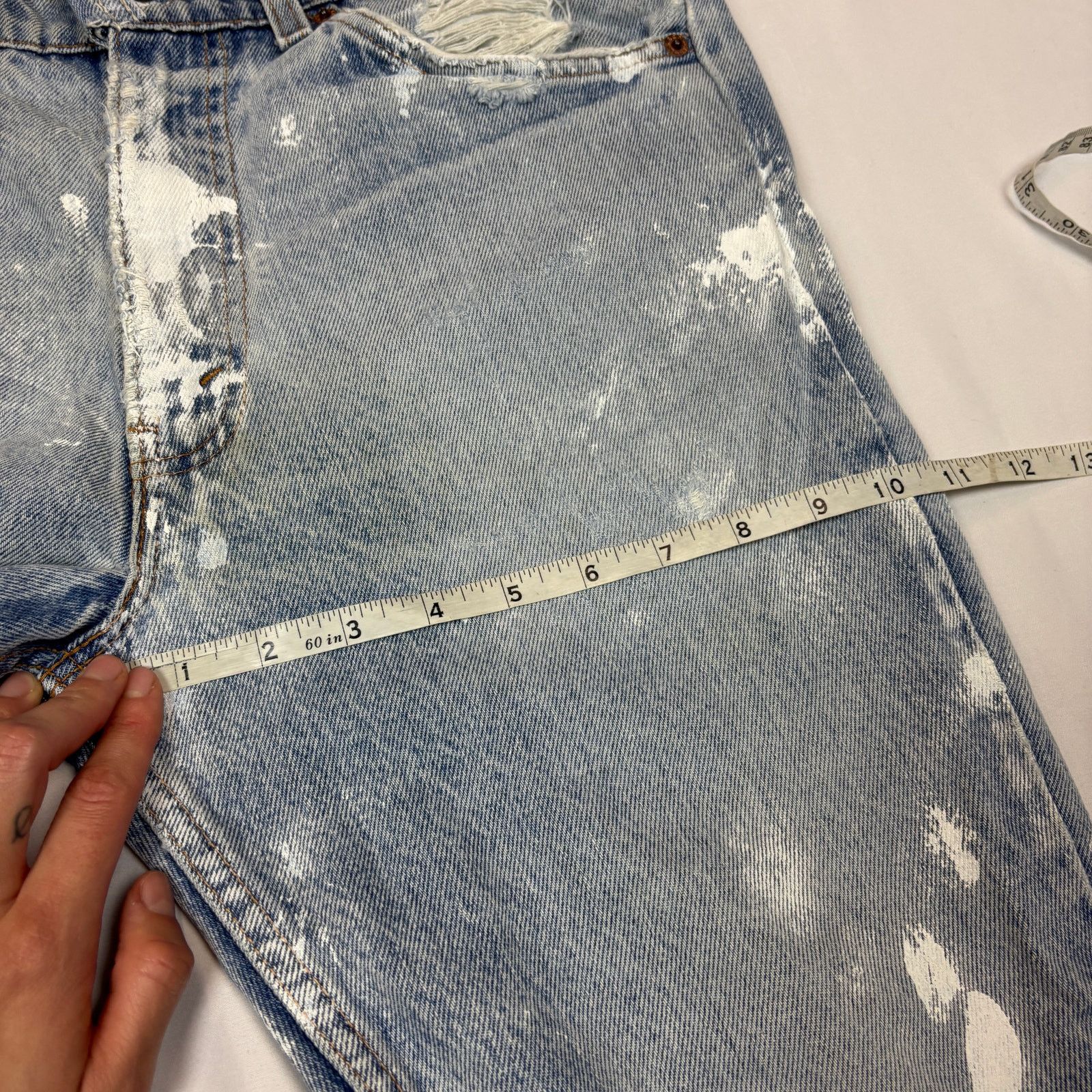 Mifland Mifland Vintage 90 Levi’s Jeans Straight Leg Paint 30x28 Size US 30 / EU 46 - 8 Thumbnail
