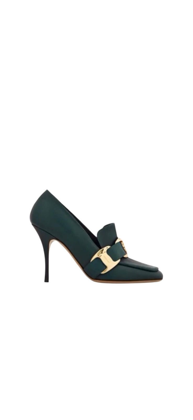 Salvatore Ferragamo Ferragamo Maxi Vara Plate Pump Size US 7.5 / IT 37.5 - 1 Thumbnail