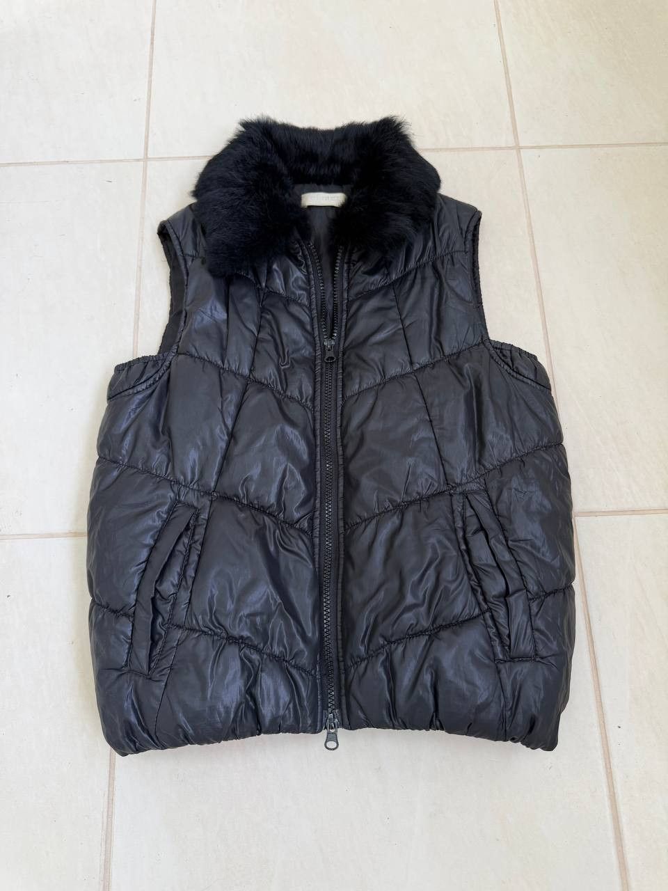 Archive Vest Diesel Army Multi-Zip Faux Fur Retro Style Y2K
