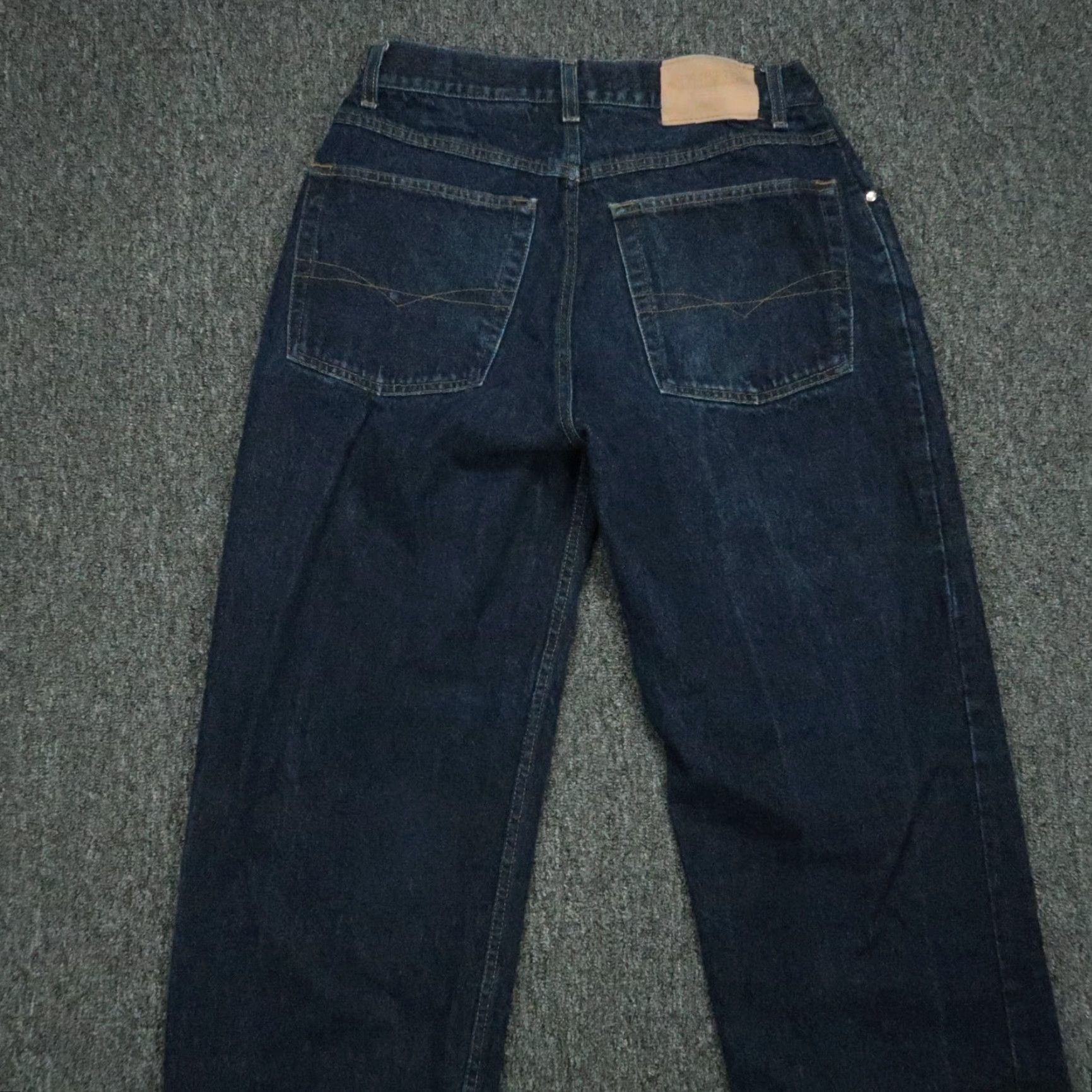 Anchor Blue VINTAGE Anchor Blue Jeans 31x28 Wide Leg Relaxed Fit Baggy Dark Blue 90s Y2K Mens Size US 31 - 5 Thumbnail