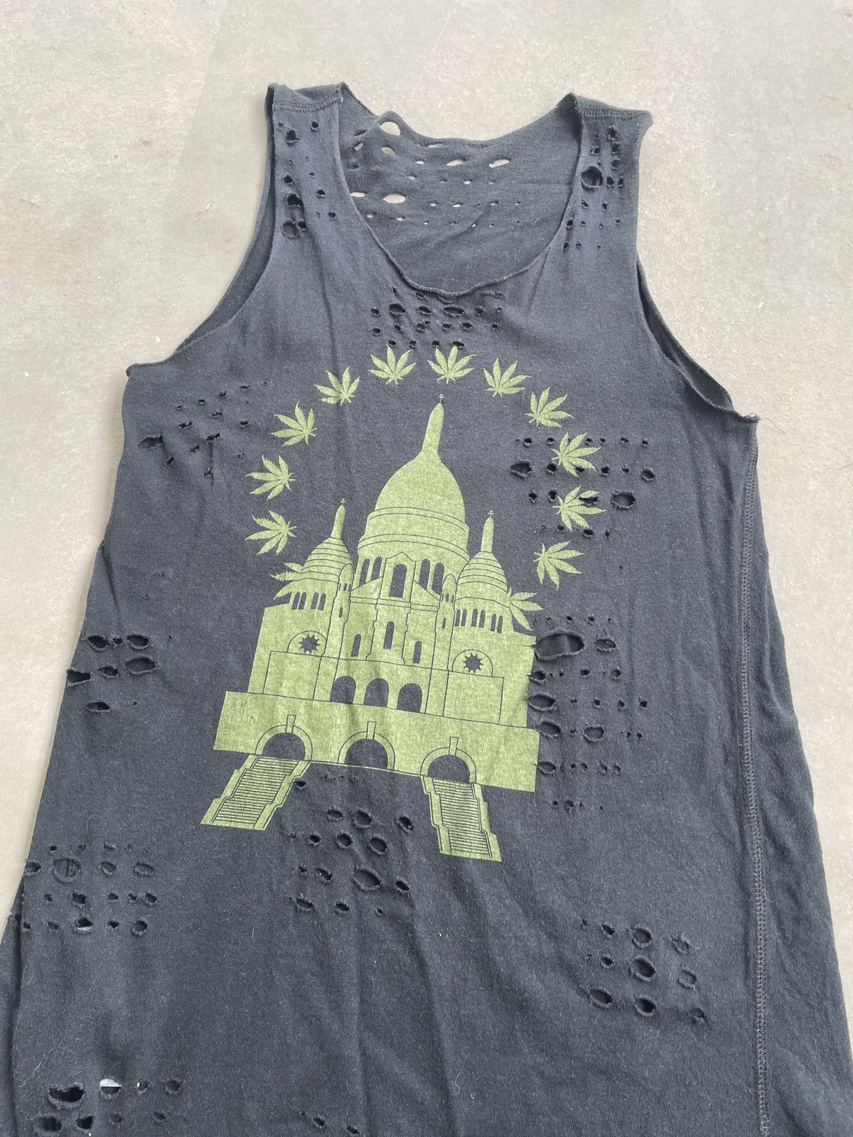 Lucien Pellat-Finet LUCIENT PELLAT-FINED DIATRESSED SINGLET Size XS / US 0-2 / IT 36-38 - 2 Thumbnail