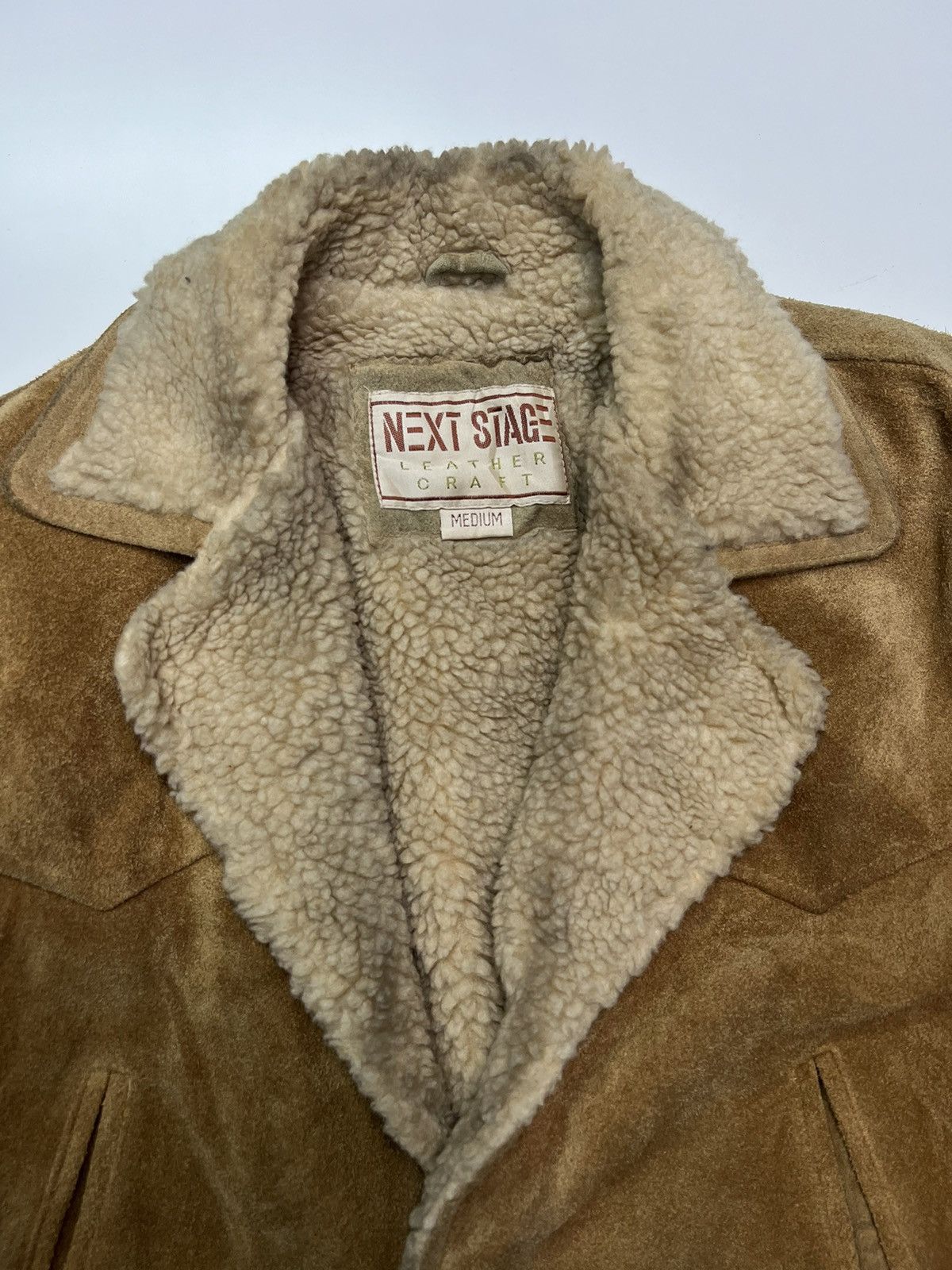 Vintage 🔥VINTAGE NEXT STAGE LEATHER CRAFT SHEARLING JACKET Size US M / EU 48-50 / 2 - 11 Thumbnail