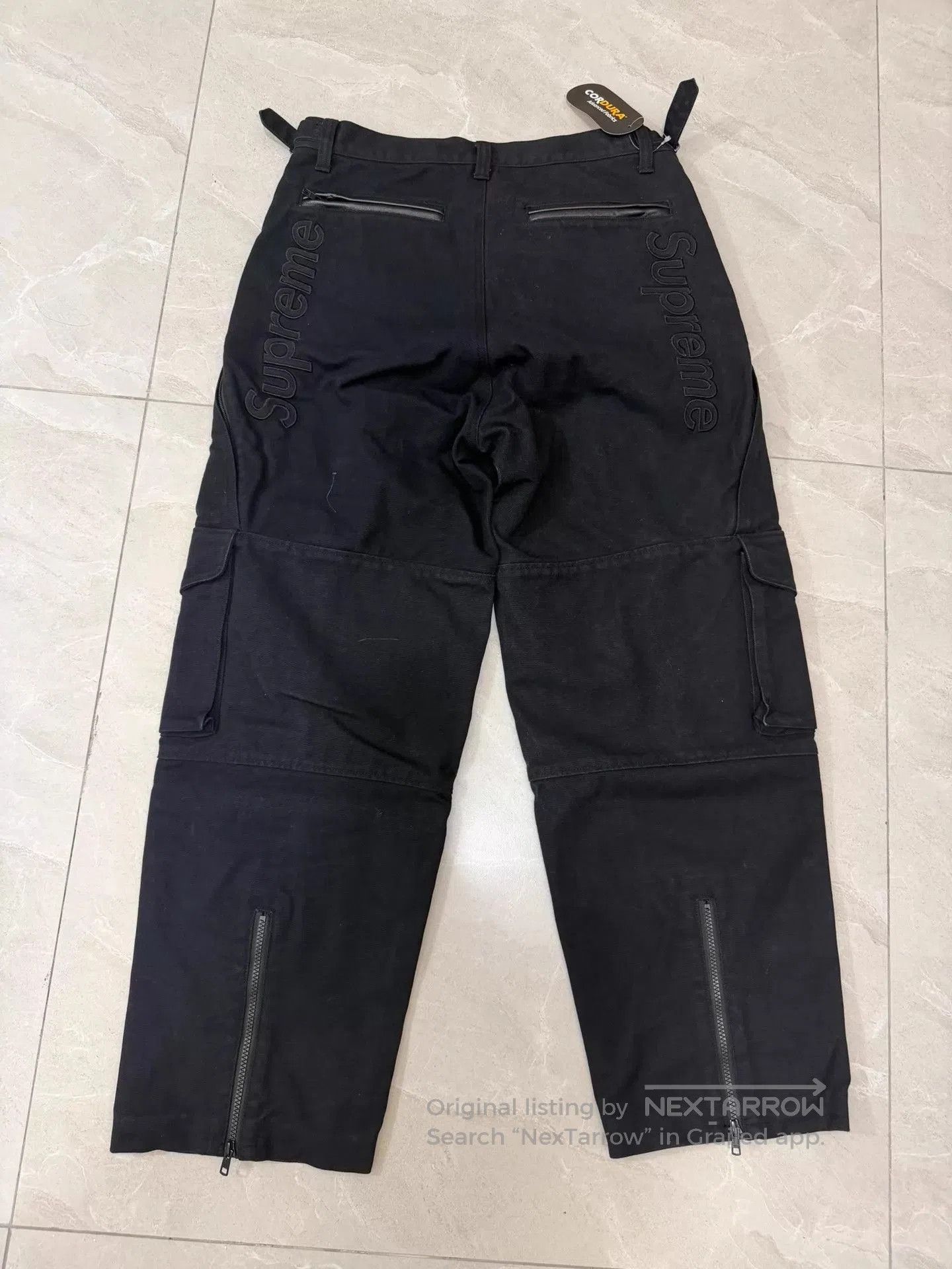 Supreme Black Cargo Pants with Multiple Pockets - Size 32. Size US 32 / EU 48 - 5 Thumbnail