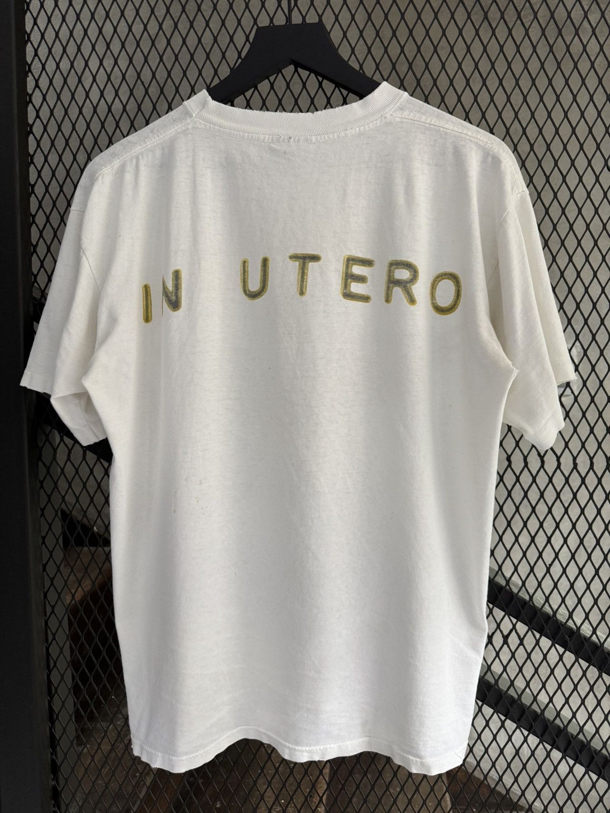 Nirvana Vintage 1993 Nirvana In Utero Promo Tee *PERSONAL* Size US L / EU 52-54 / 3 - 7 Thumbnail
