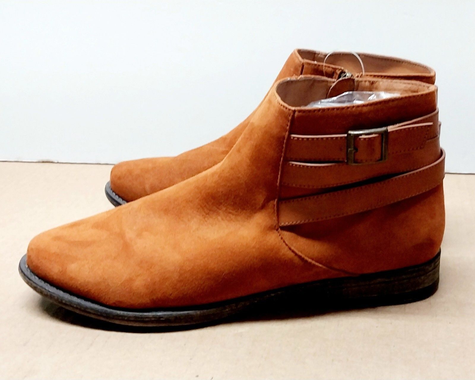 Other Bamboo Womens 10 Brown Suede Ankle Boots Booties Fur Lined Size US 10 / IT 40 - 6 Thumbnail