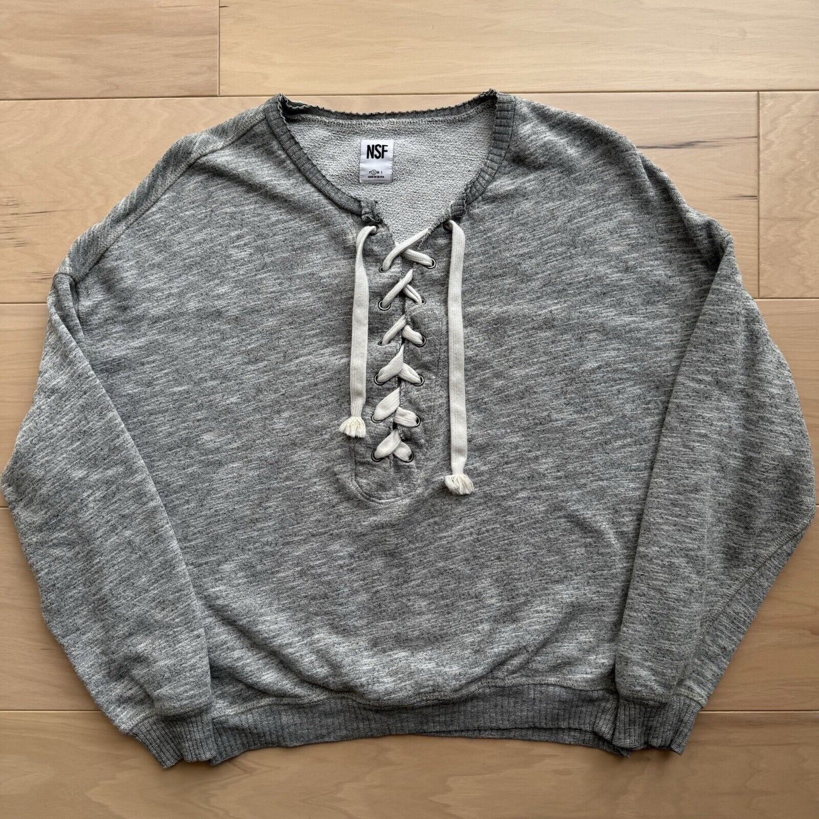 NSF NSF Sweatshirt Women's S Gray Fleece Pullover Made in USA Size S / US 4 / IT 40 - 2 Thumbnail