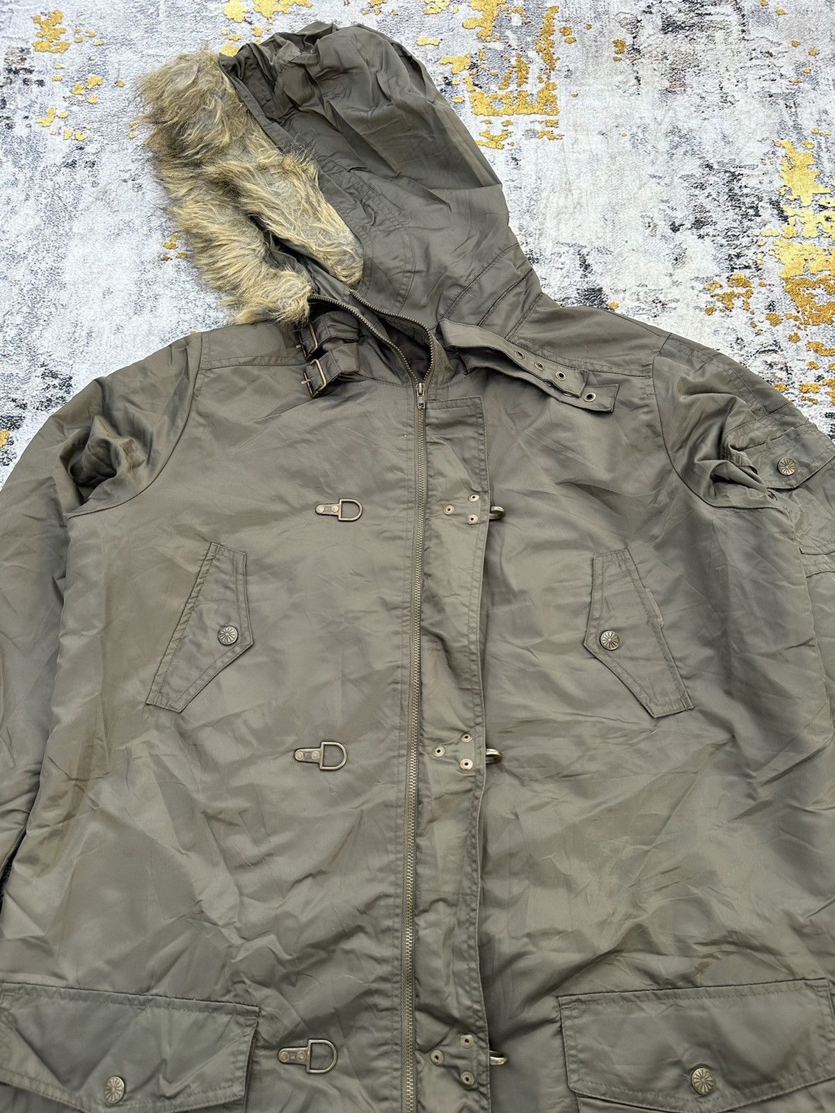 Japanese Brand WINTER SESSION IFSIX LGB STYLE BONDAGE DOWN FUR JACKET Size US L / EU 52-54 / 3 - 6 Thumbnail