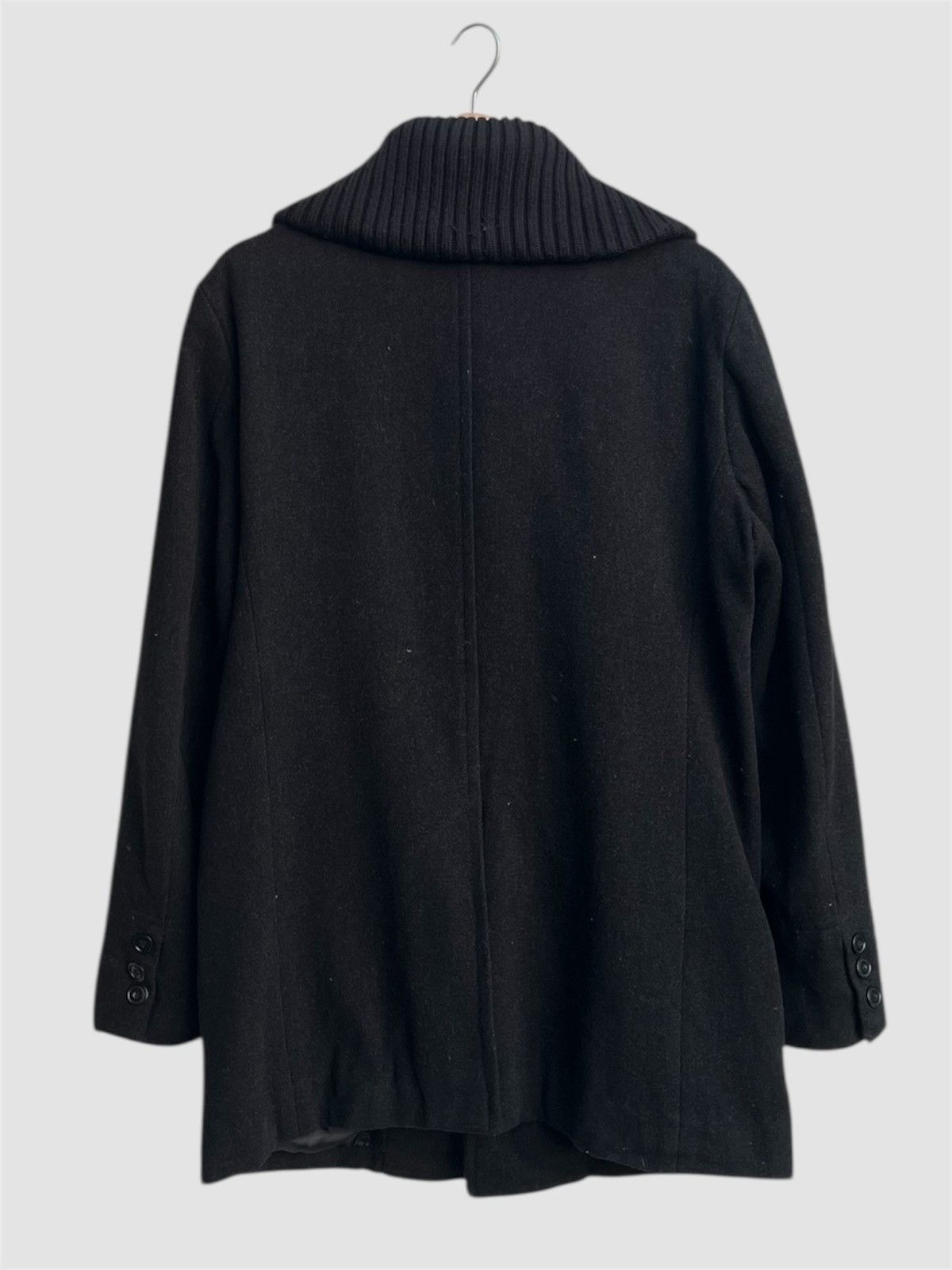 Comme Ca Ism Comme Ca Black Ribbed Collar Wool Blend Coat Size US S / EU 44-46 / 1 - 4 Thumbnail