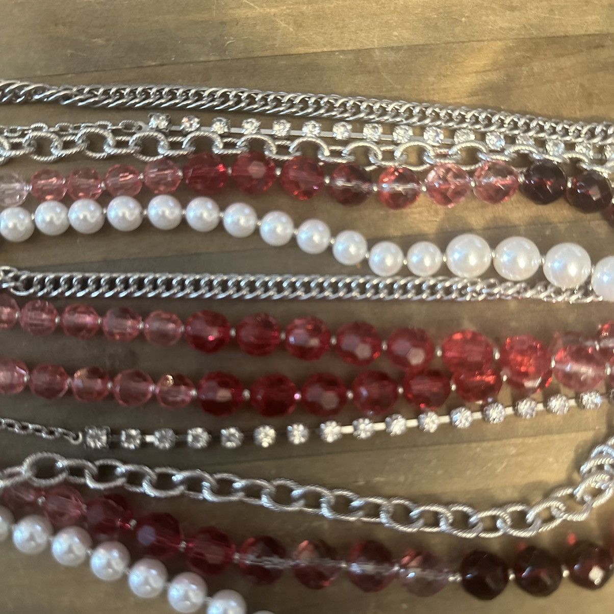White House Black Market WHBM long multi chain bead and pearl necklace Size ONE SIZE - 3 Thumbnail