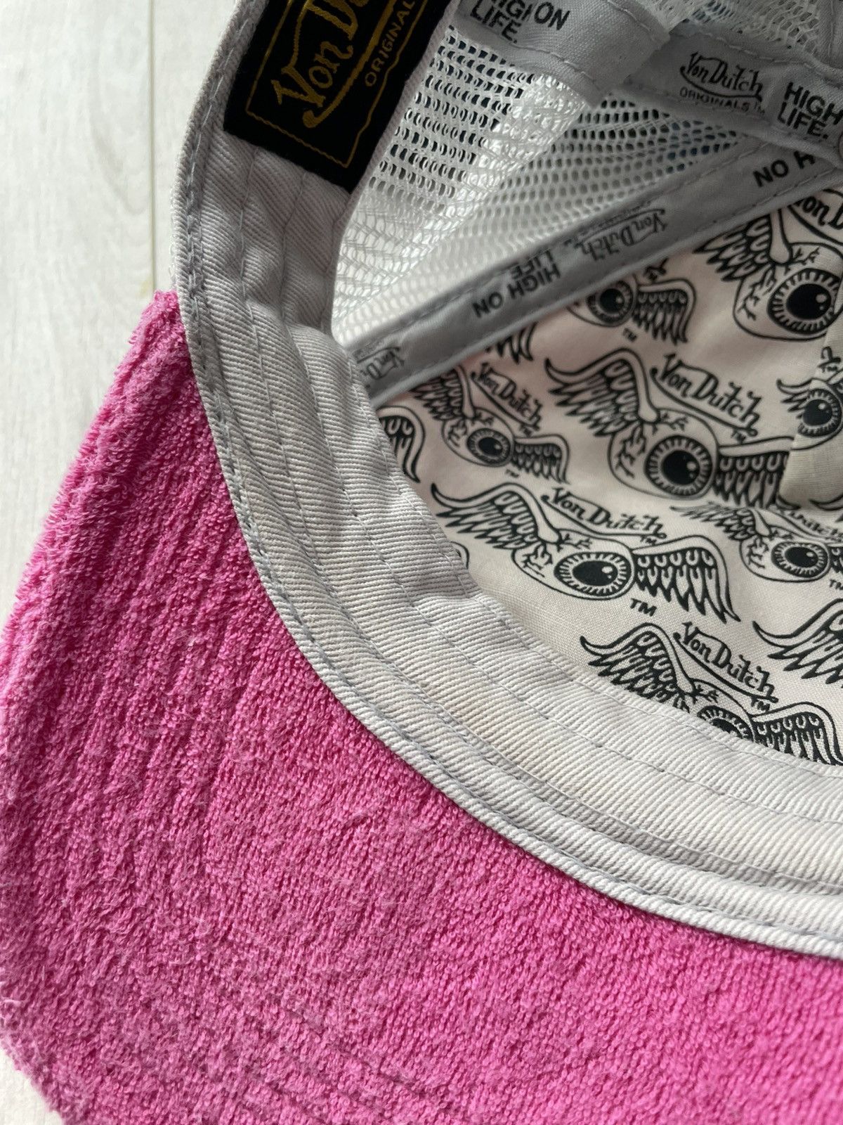 Von Dutch Vintage Y2K Von Dutch Pink 00’s Hat Cap Japanese RARE Size ONE SIZE - 8 Thumbnail