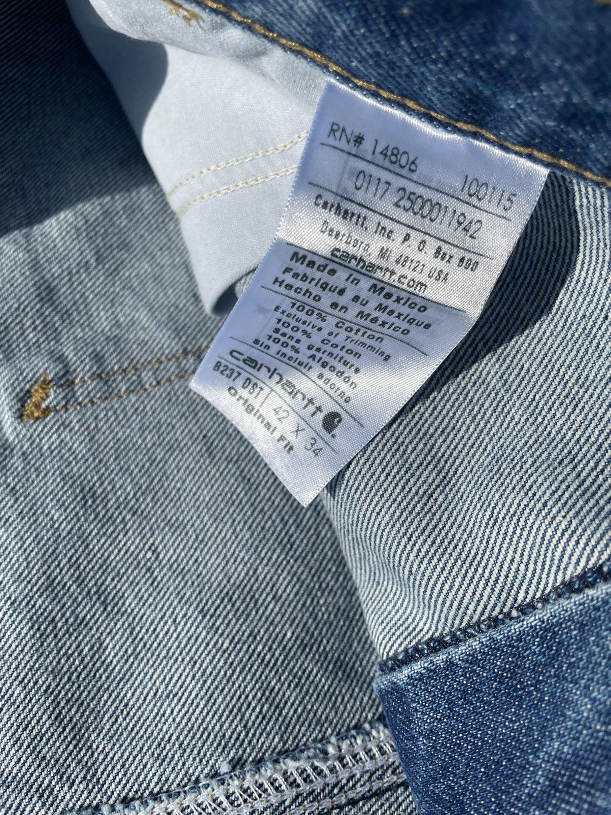 Carhartt Vintage Carhartt Carpenter Denim Jeans Mens 42x34 Blue Size US 42 / EU 58 - 2 Thumbnail