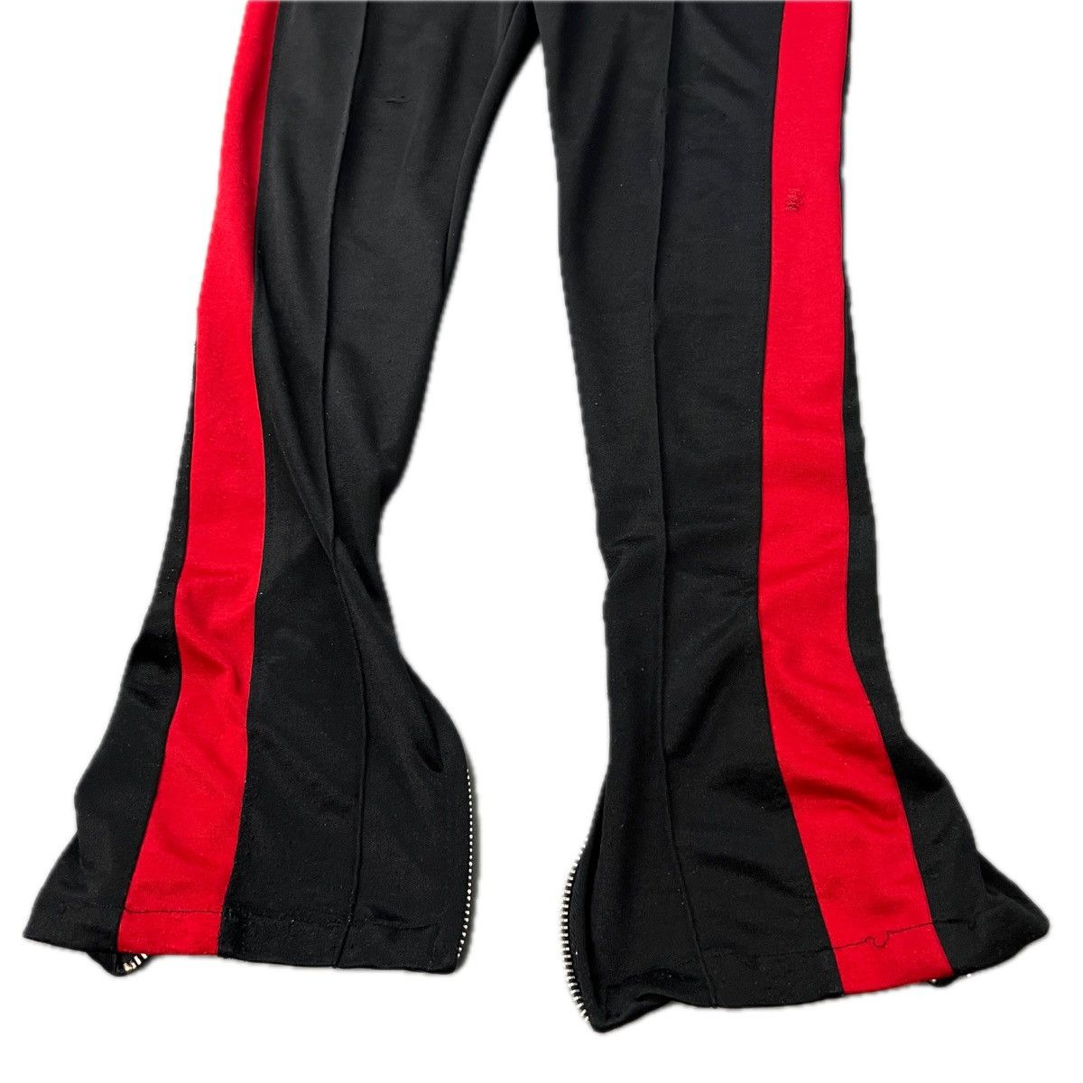 Designer Red and Black Pinstripe Zip Leg Sweatpants Size US 31 - 5 Thumbnail