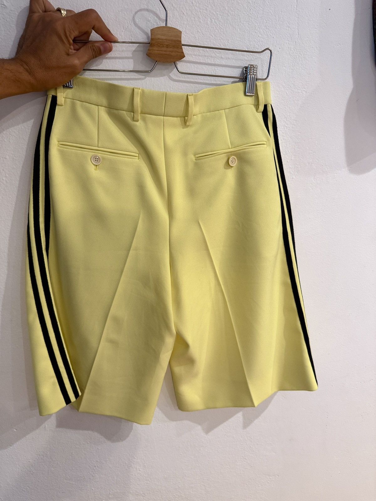Adidas × Gucci Gucci x Adidas SS23 Yellow Striped Shorts (Size 46) Like New Size US 30 / EU 46 - 2 Thumbnail