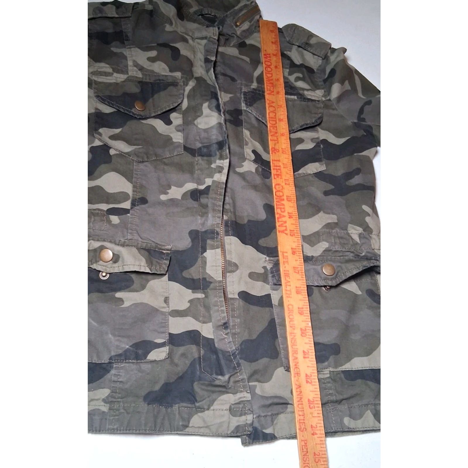 Vintage Endless Love Jacket Camouflage Woodland Military Cotton Twill Zip Pockets Cadet M Women Spring Fall USA Made Army Utility Casual/Regular Fit Size M / US 6-8 / IT 42-44 - 7 Thumbnail