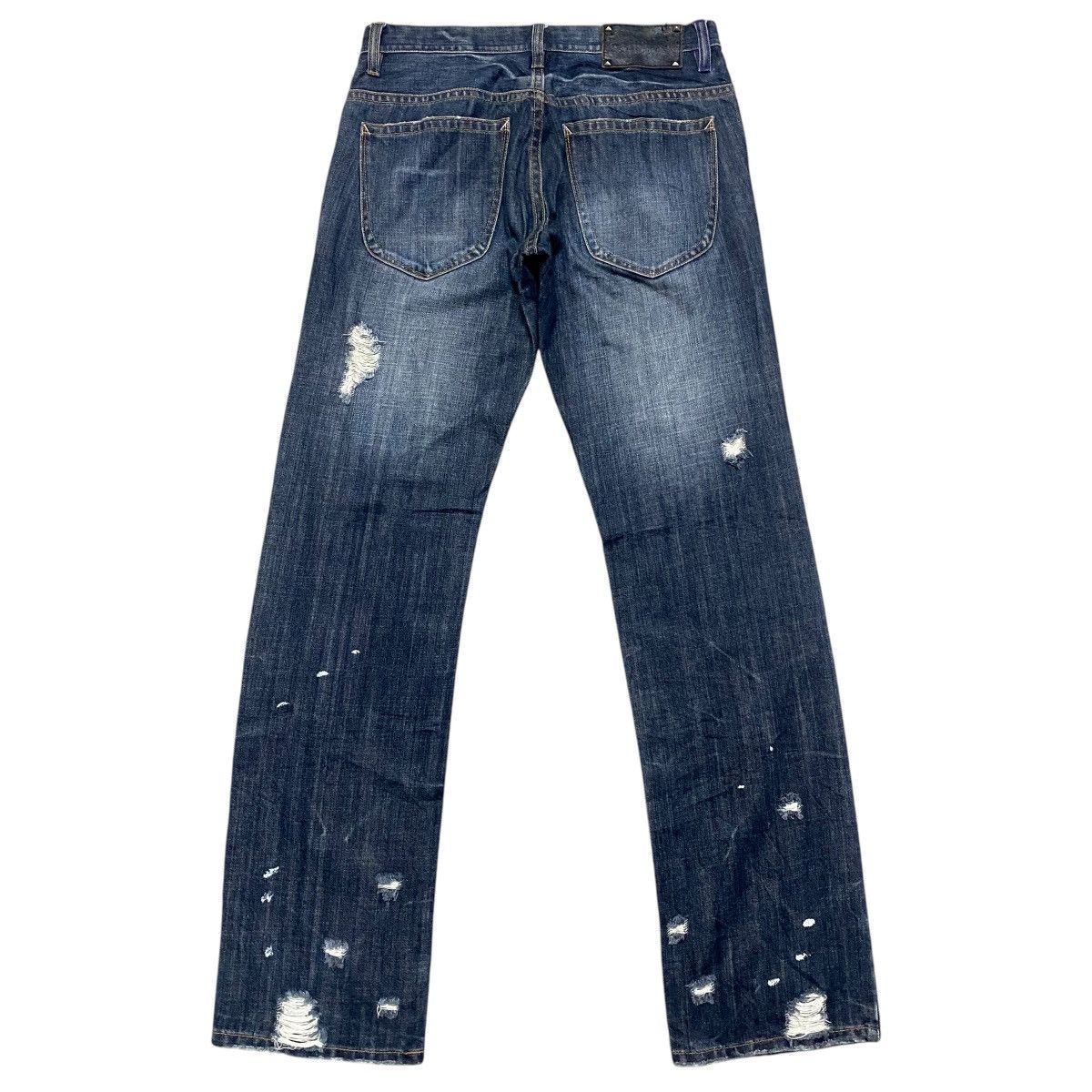 Japanese Brand MIDAS Hole Distressed Denim Jeans Studded Size US 29 - 2 Thumbnail