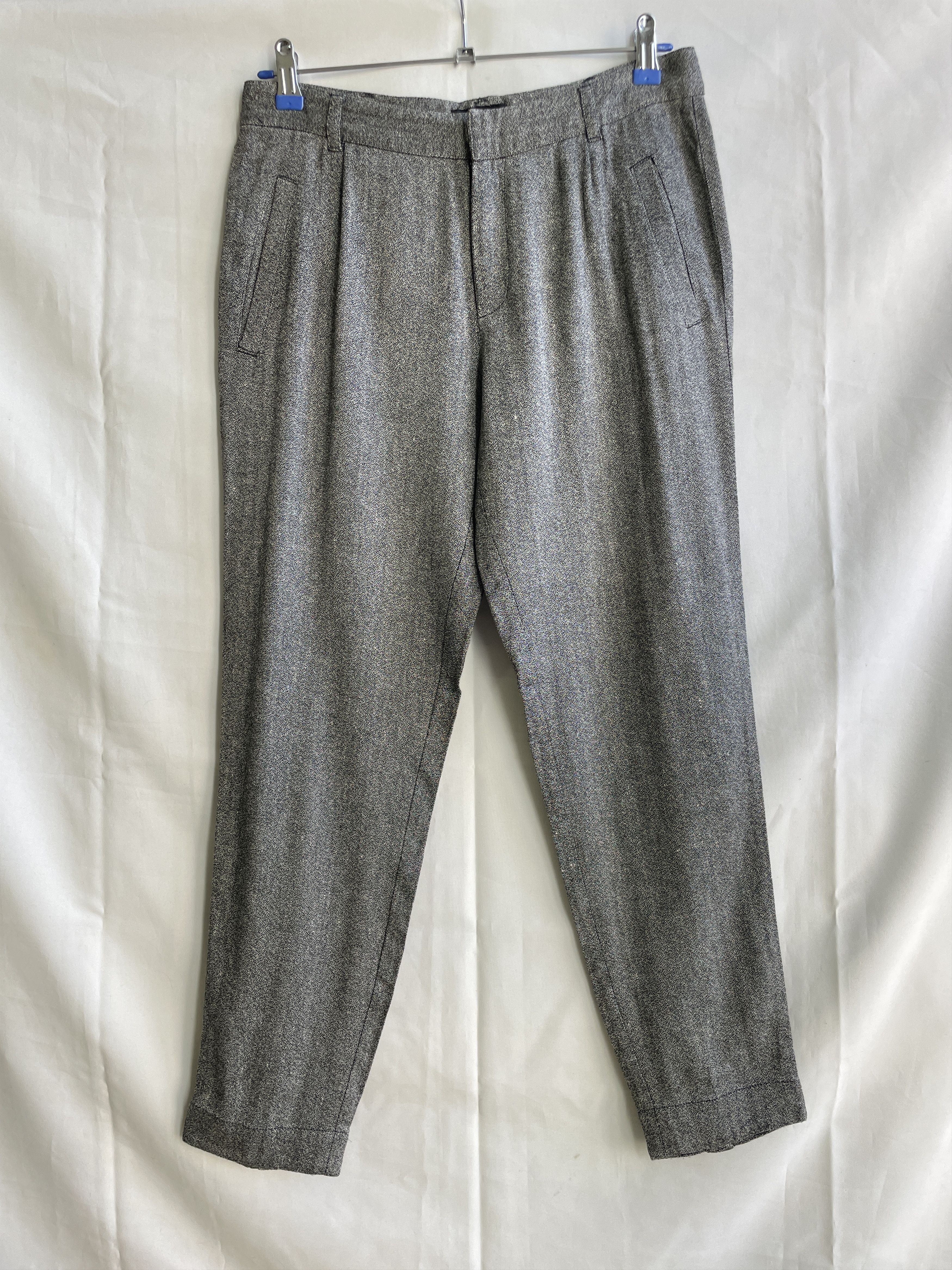 A.P.C. A.P.C. Womens Melange Viscose Linen Tapered Pleated Trousers Size 26" / US 2 / IT 38 - 1 Thumbnail