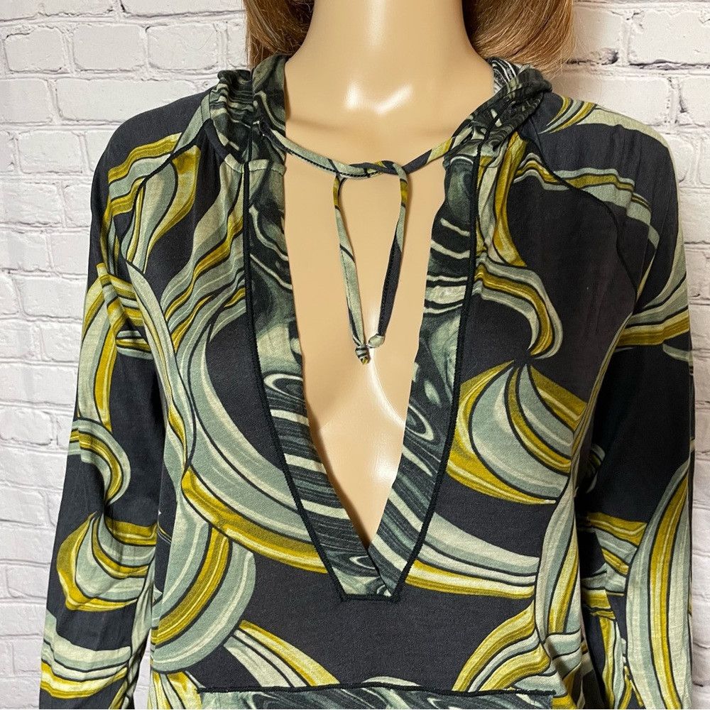 Custo Barcelona Custo Barcelona V-Neck Kangaroo Pocket Hoodie Tunic Size S Size S / US 4 / IT 40 - 2 Thumbnail