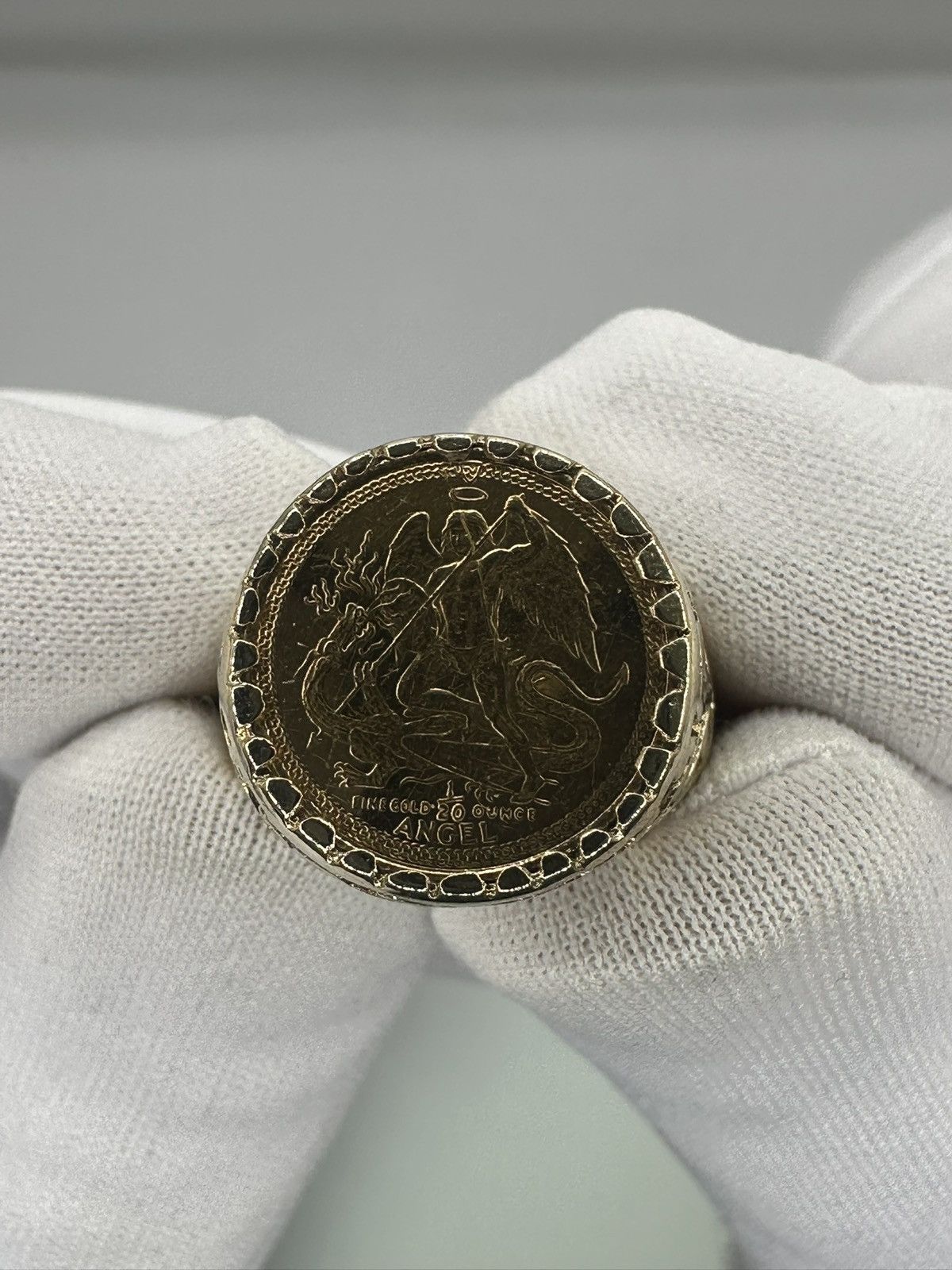 Other 1988 22K Isle of Man Coin with 9k Ring Mount Size ONE SIZE - 2 Thumbnail