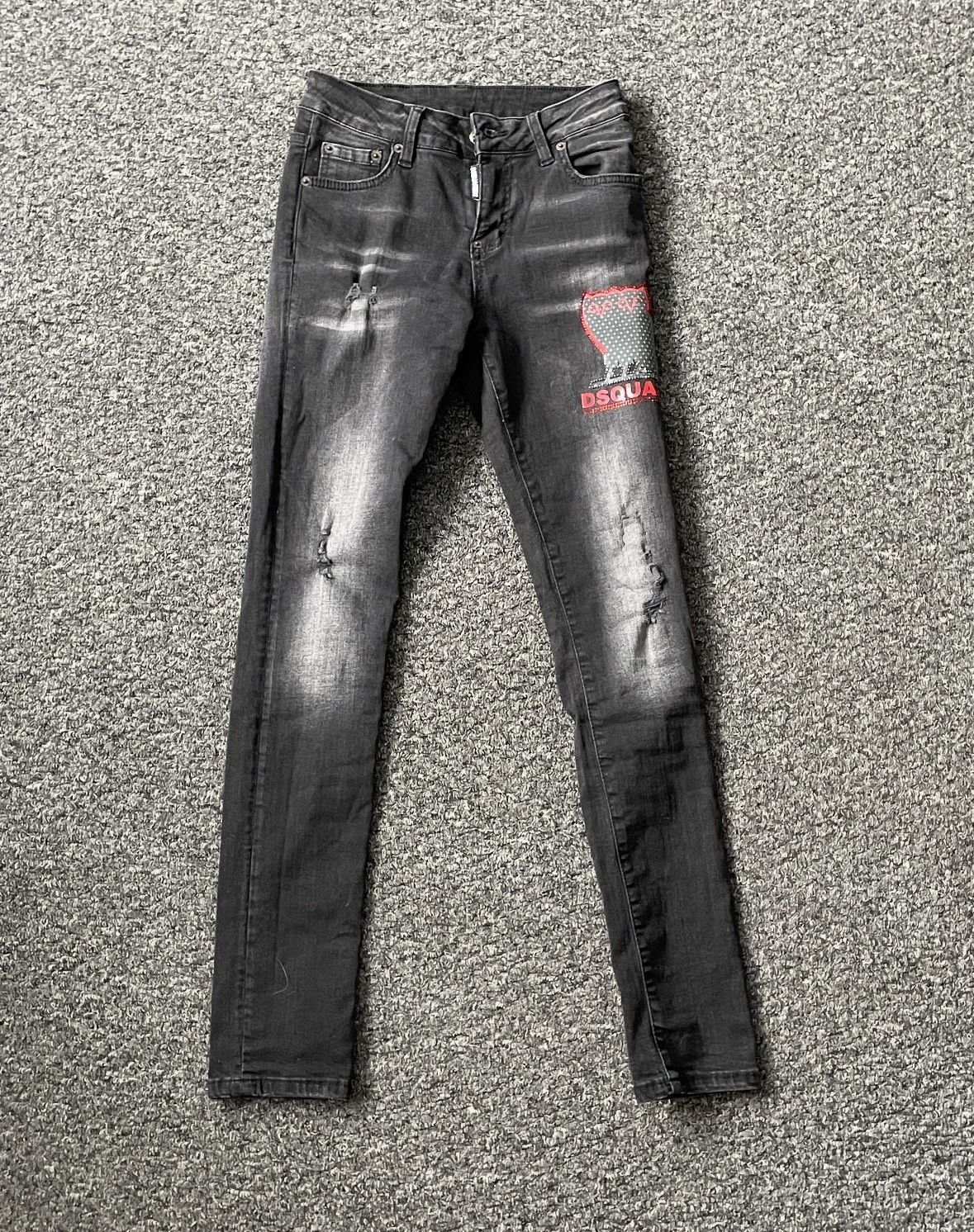 Dsquared2 Dsquared2 x OVO Owl Patch Skinny Jeans - Size IT38 Size 26" / US 2 / IT 38 - 1 Thumbnail