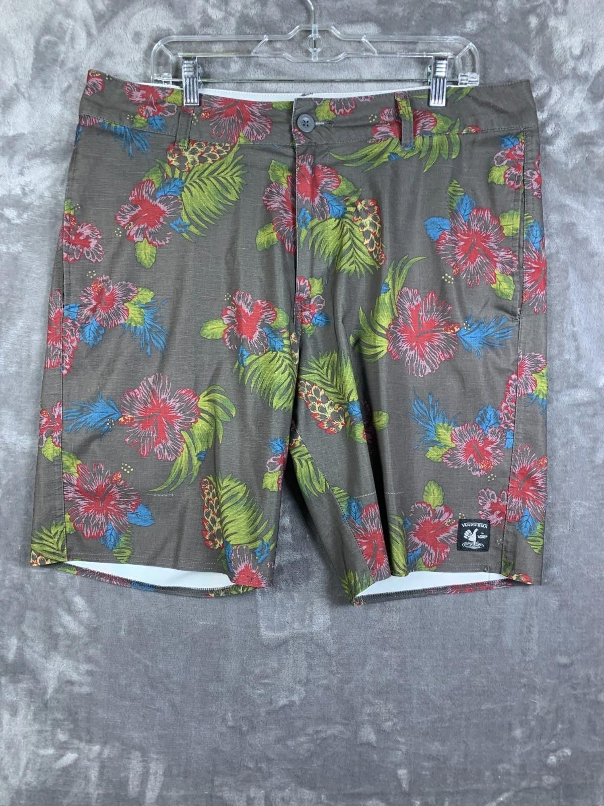 Designer Vanphibian Vans Hybrid Shorts Mens 36 Floral Quick Dry (280) Size US 36 / EU 52 - 1 Thumbnail