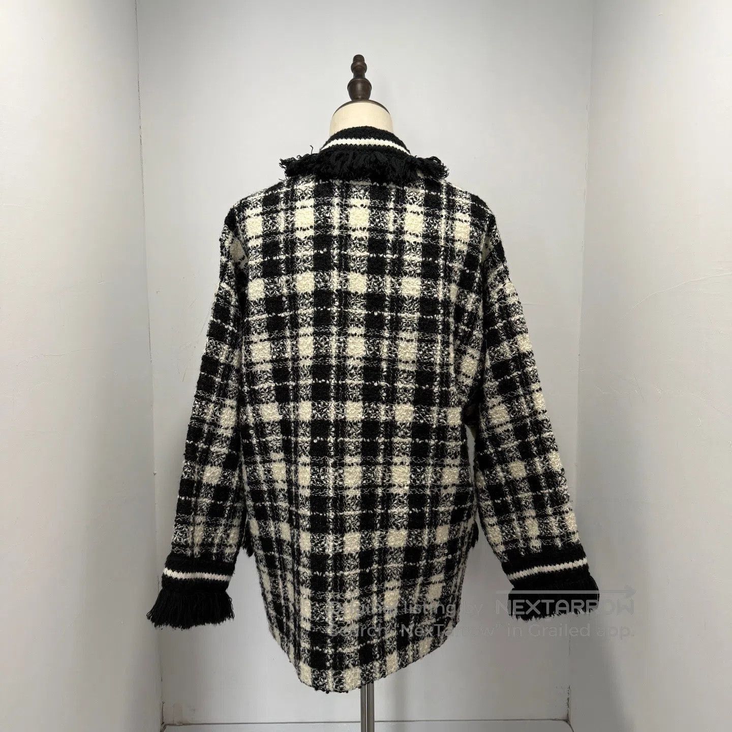 Gucci Guicci Black and white tweed cardigan| Size XS / US 0-2 / IT 36-38 - 2 Thumbnail