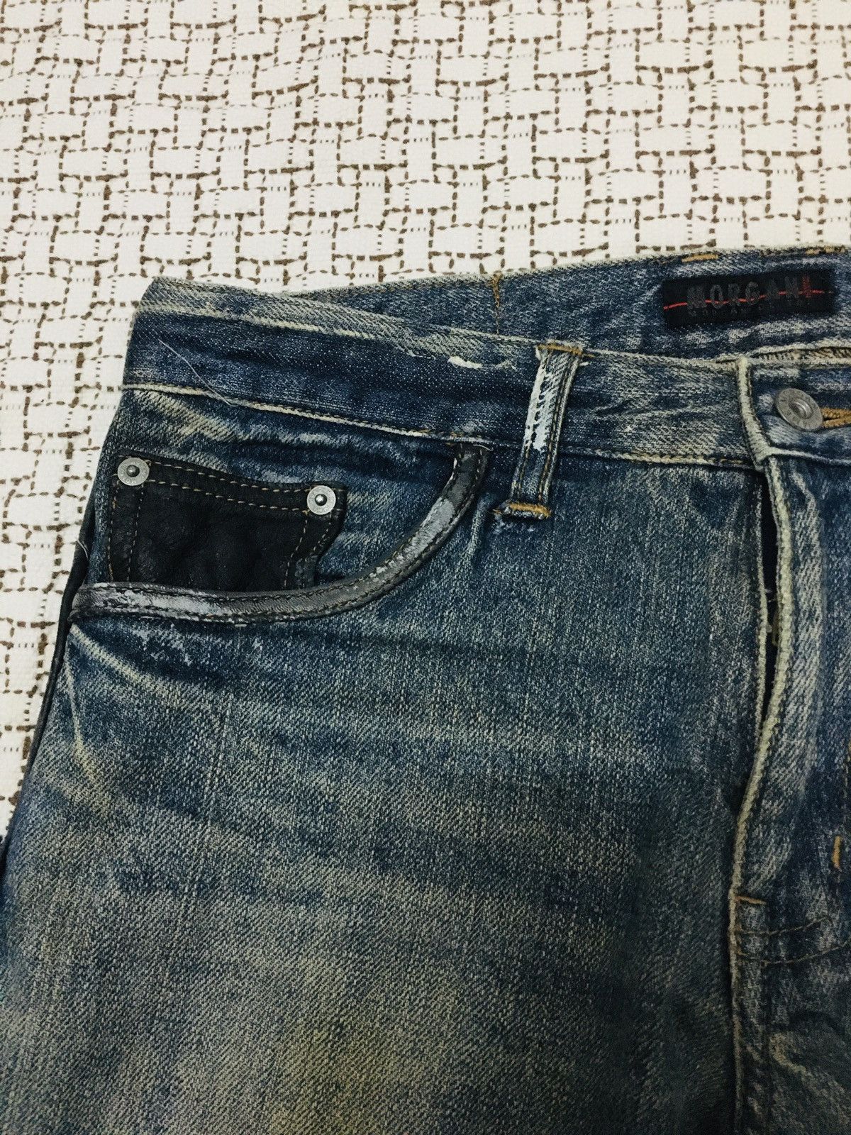 Morgan Homme Morgan Homme Distressed Spiral Cut Jeans (Y01) Size US 32 / EU 48 - 15 Thumbnail
