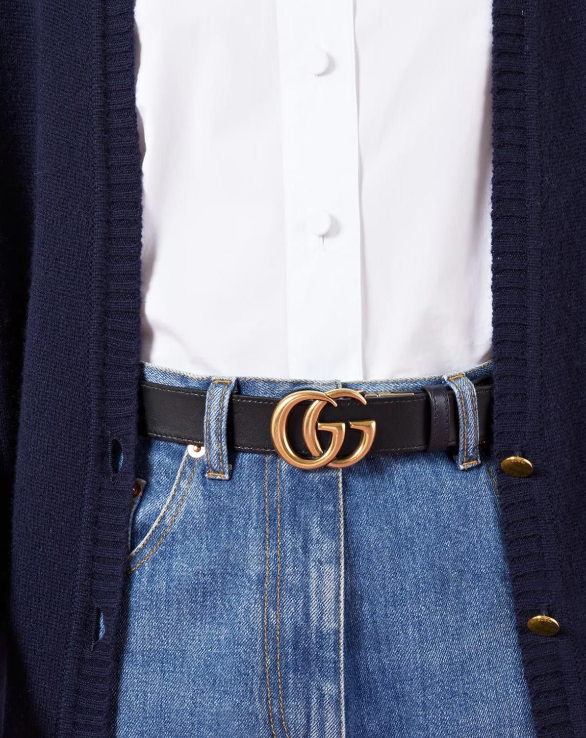 Gucci GUCCI GG MARMONT REVERSIBLE BELT SIZE 75 CM Size ONE SIZE - 3 Thumbnail