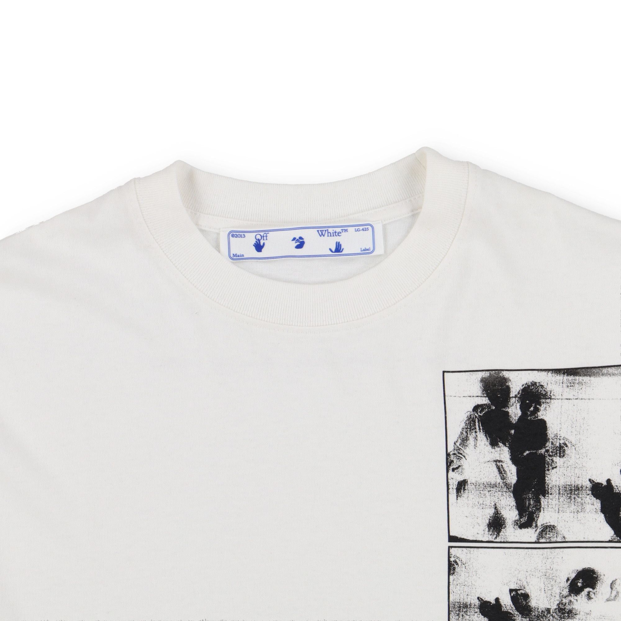 Off-White White Caravaggio Negative Long Sleeve Skate T-Shirt Size US M / EU 48-50 / 2 - 2 Thumbnail