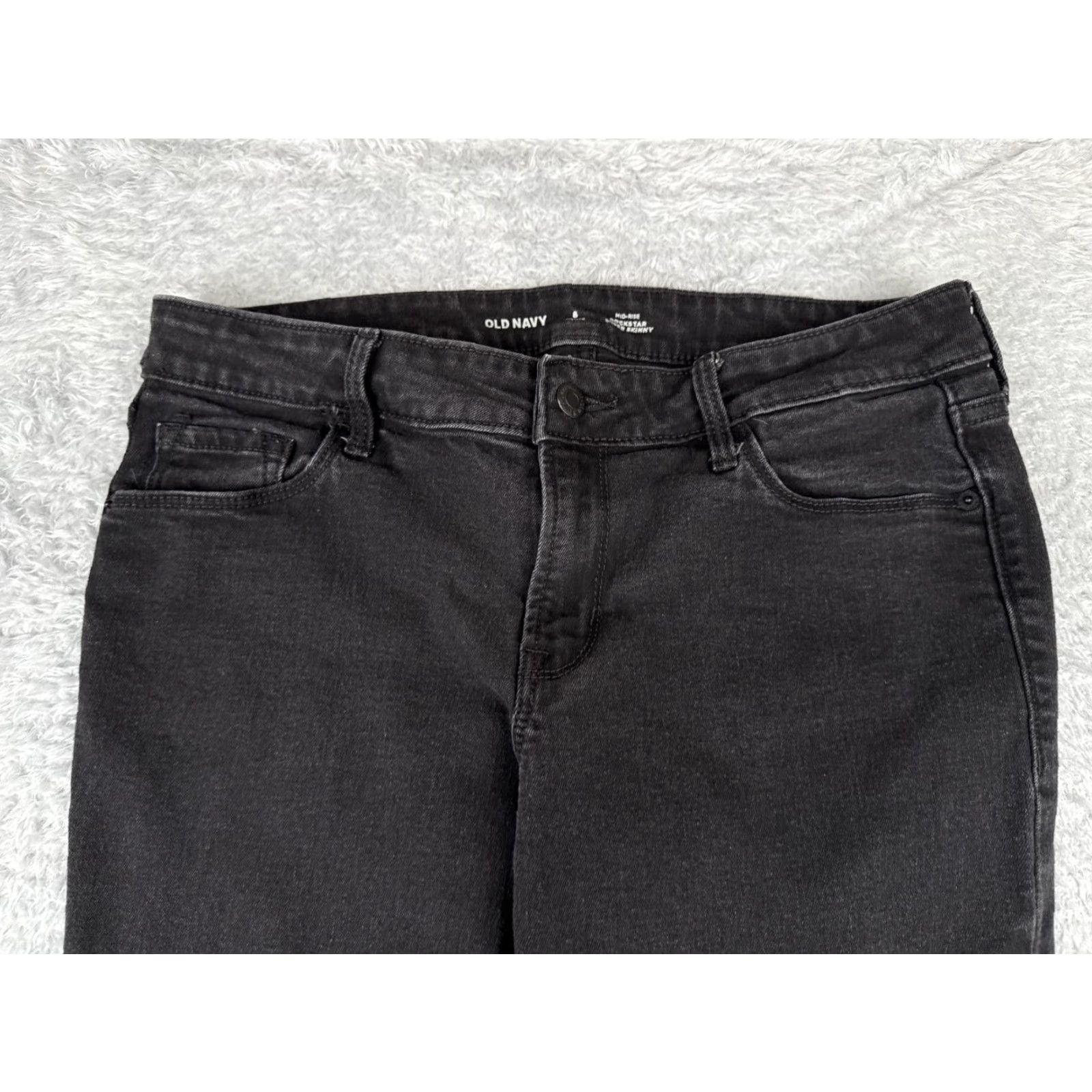 Old Navy VINTAGE? No — Old Navy Jeans Skinny Denim 5-Pocket Mid Rise Black Women’s 12 Regular 32x25 Cotton Blend 90s Retro Designer Womens Jeans Size 34" / US 12 / IT 48 - 4 Thumbnail