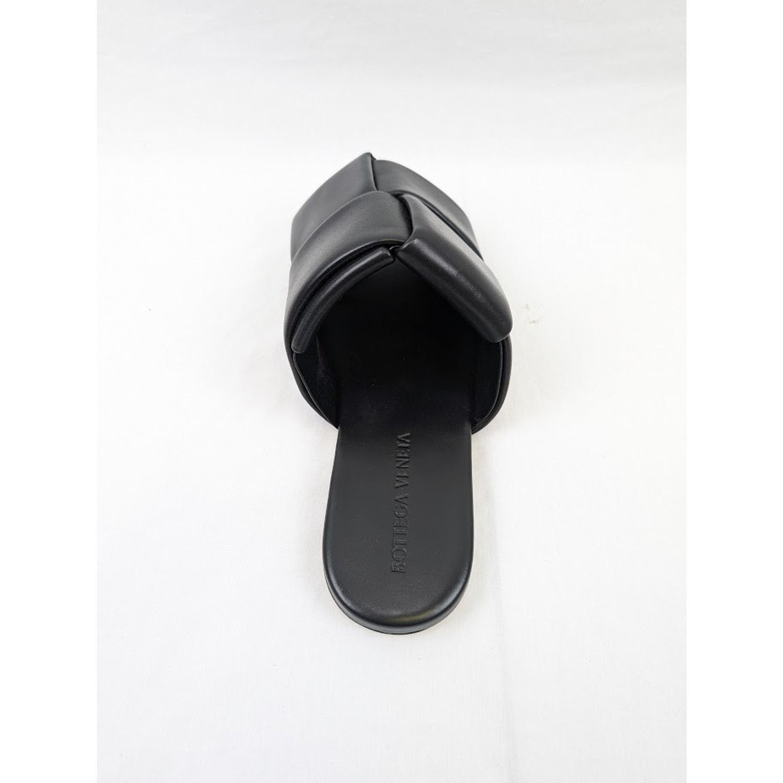 Bottega Veneta o1rshd1 Nappa Lagoon Leather Sandals in Black Size US 10 / EU 43 - 11 Thumbnail