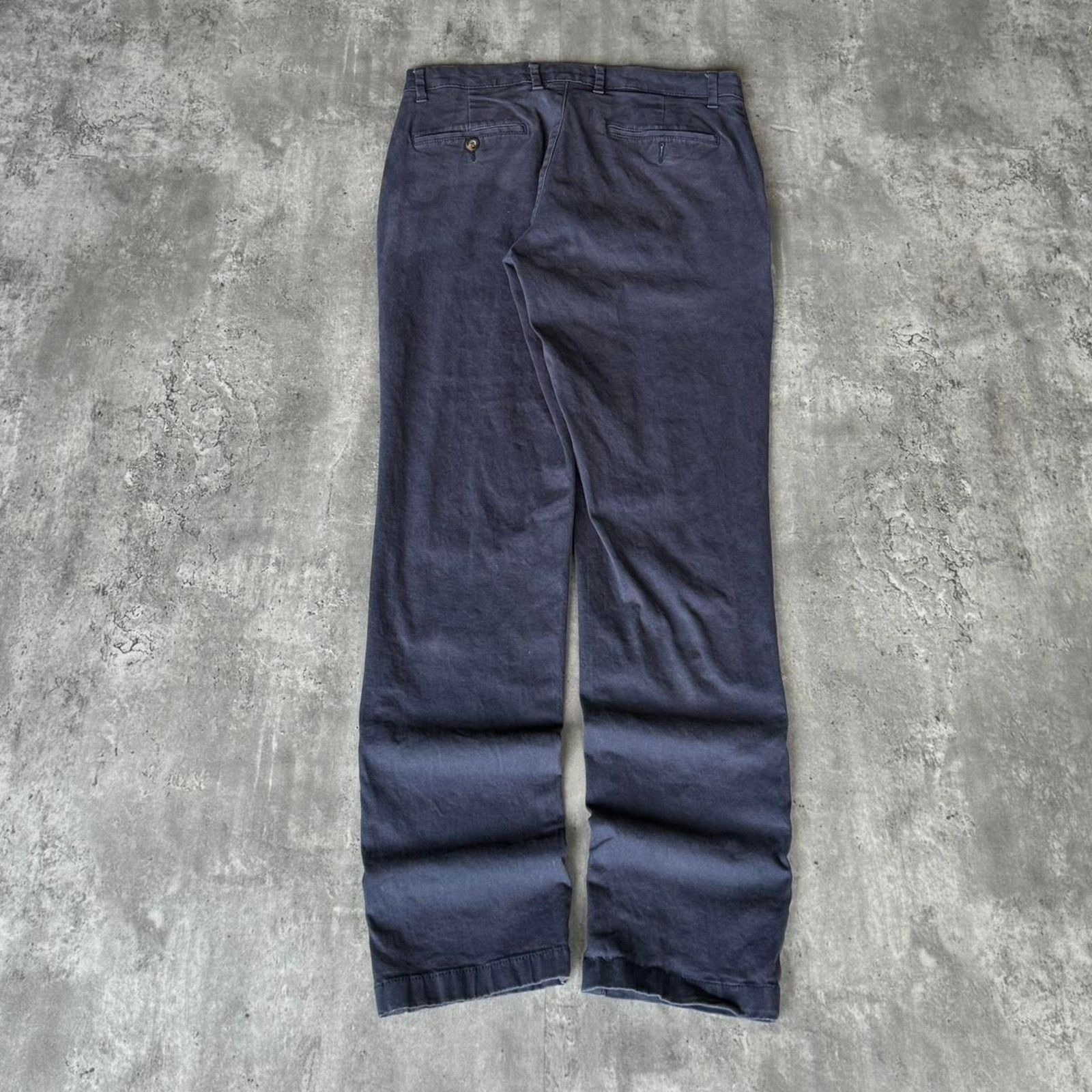 Japanese Brand × Vintage Vintage Y2K Faded Navy Essential Chino Dress Pants Size US 32 / EU 48 - 2 Thumbnail