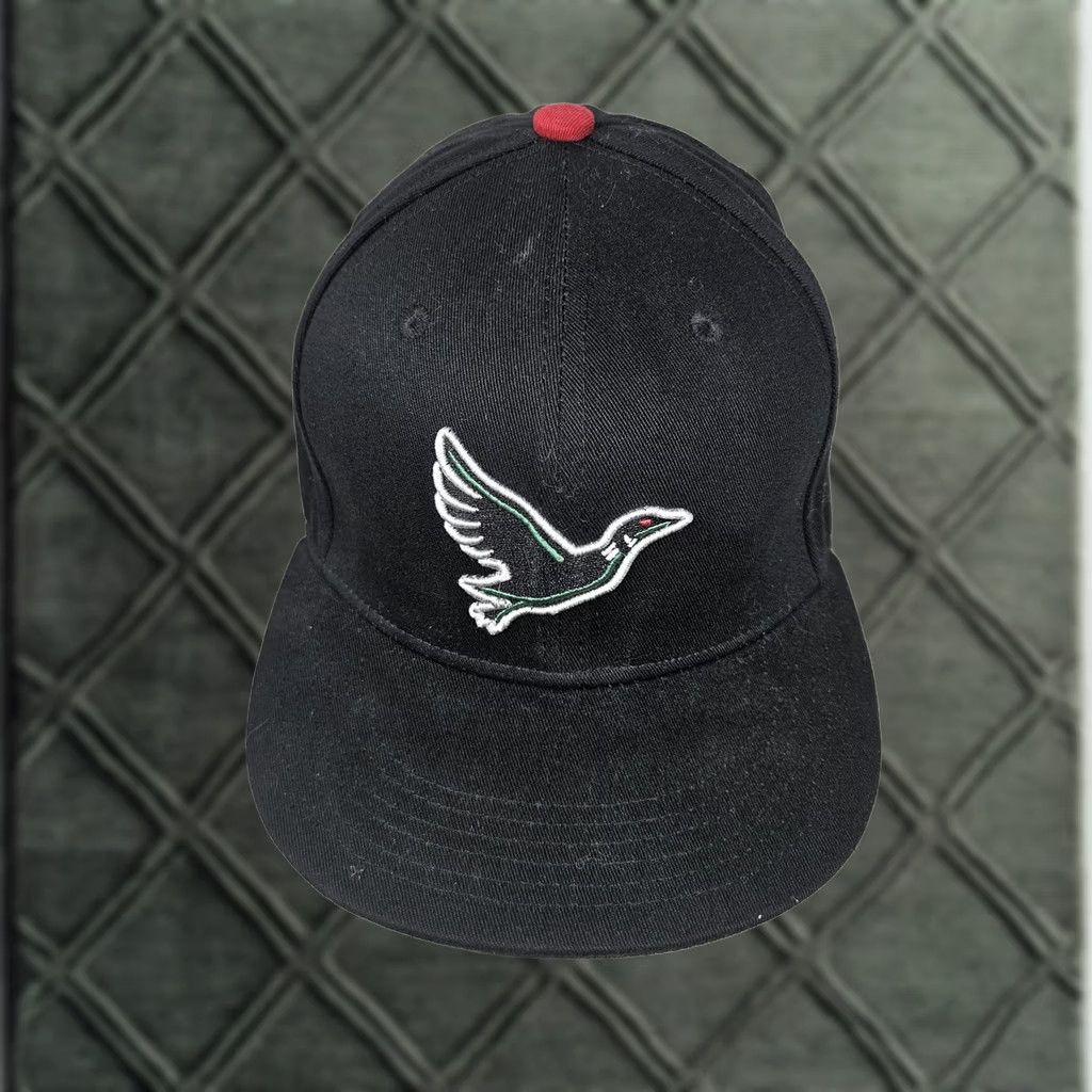 Logo 7 Melonwear Hat Cap Snap Back Black Bird Embroidered Logo Mens Streetwear Cotton Size ONE SIZE - 1 Thumbnail