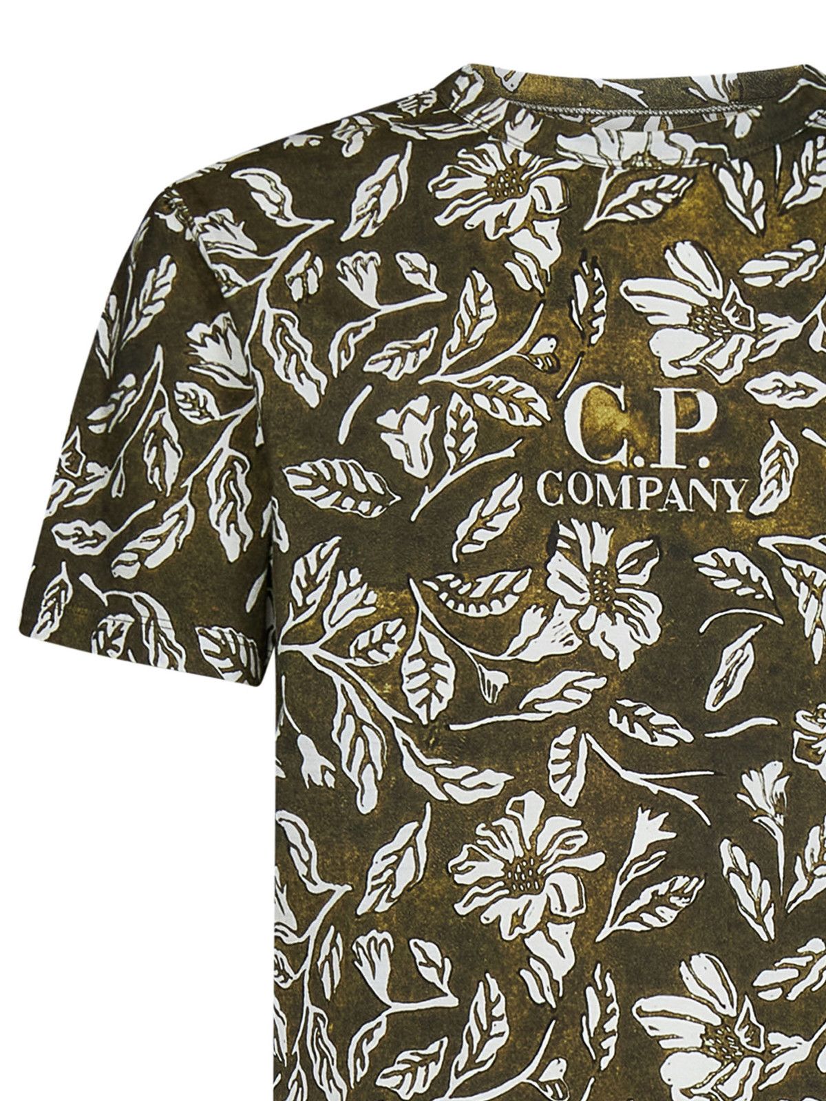 C.P. Company o1y1224 Logo Crewneck T-Shirt in Green/White Size US S / EU 44-46 / 1 - 3 Thumbnail