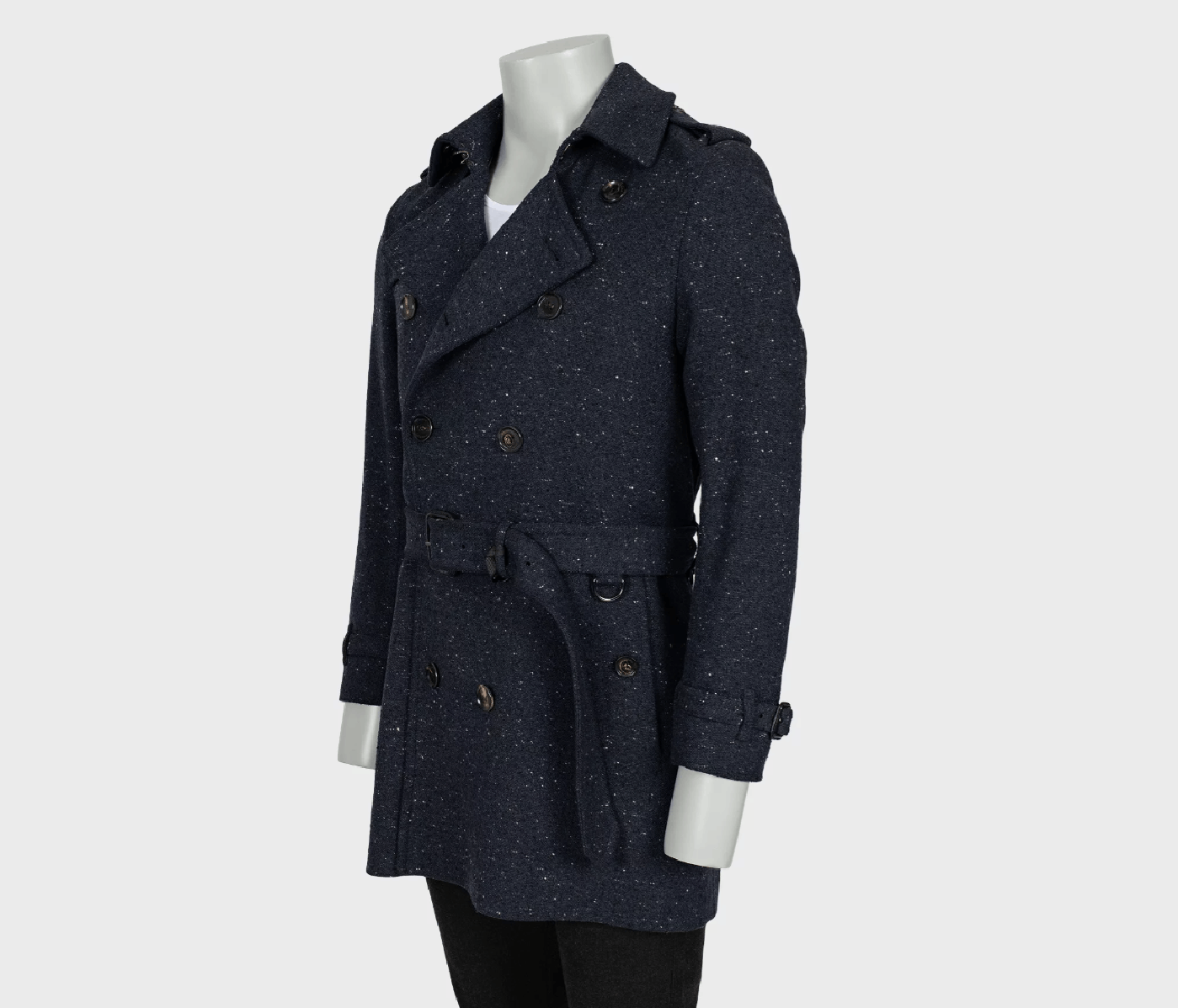 Burberry Burberry Blue Wool Coat IT46 S Size US S / EU 44-46 / 1 - 2 Thumbnail