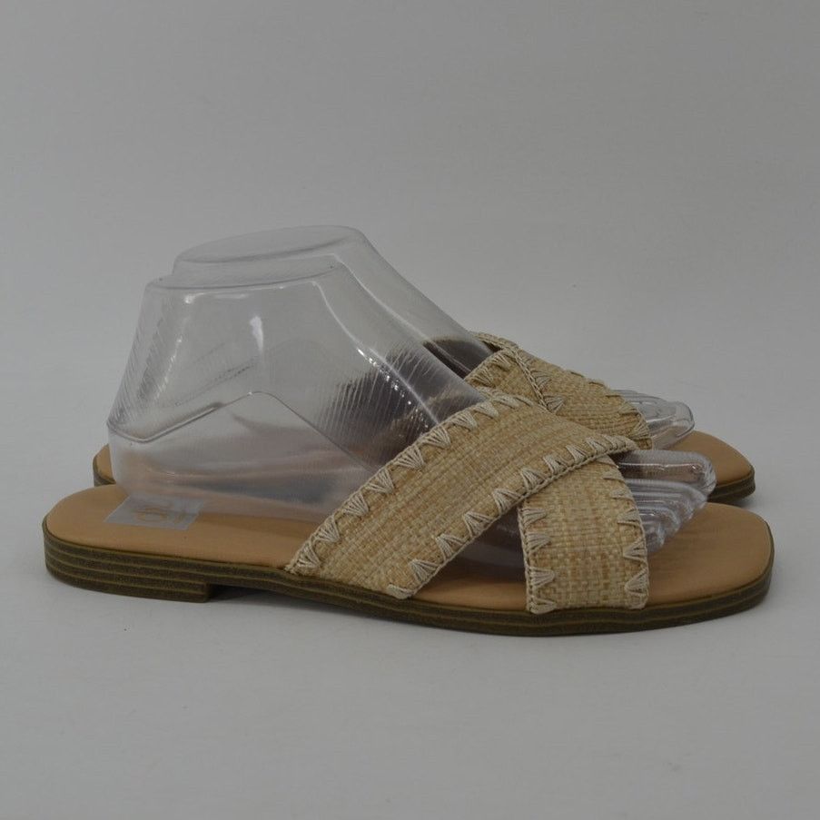 Dolce Vita Dolce Vita Womens Sz 8.5 Miguel Sandal Gold Raffia Flat Size US 8.5 / IT 38.5 - 8 Thumbnail
