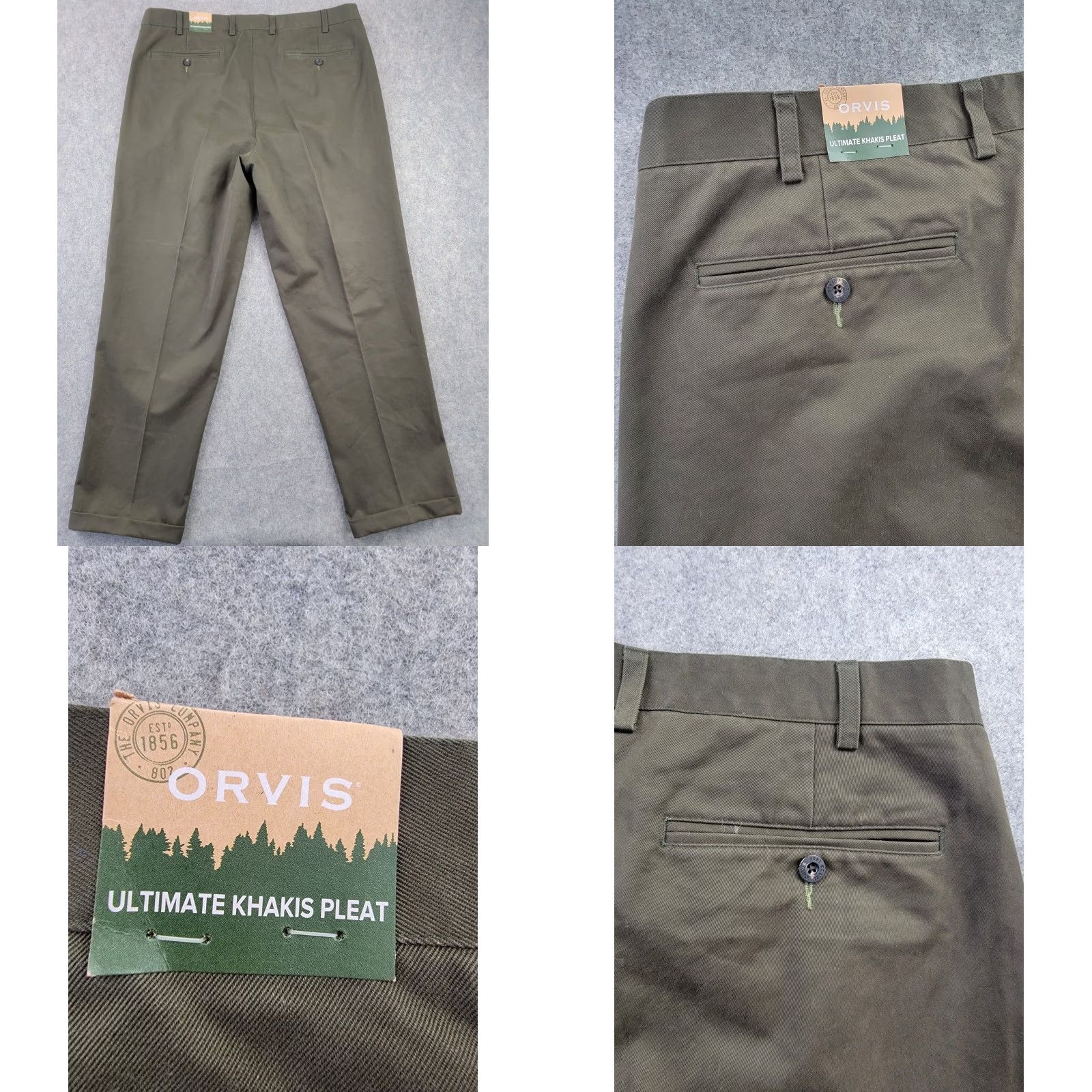 Orvis Orvis Pants Mens 40 Brown Ultimate Khaki Pleat Pant Straight Leg Casual NWT Size US 40 / EU 56 - 8 Thumbnail