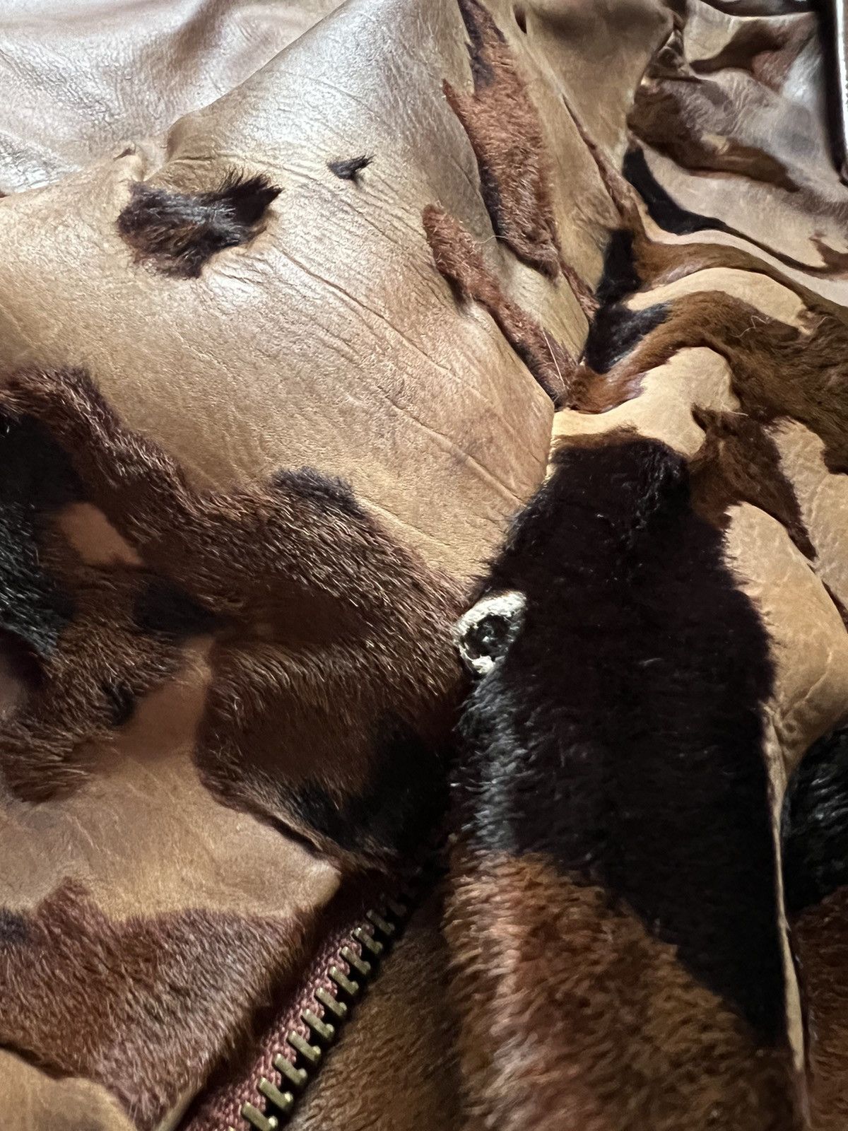 Japanese Brand × Leather × Vintage Vintage cowboy Marlboro classic cow fur leather jacket Size S / US 4 / IT 40 - 13 Thumbnail