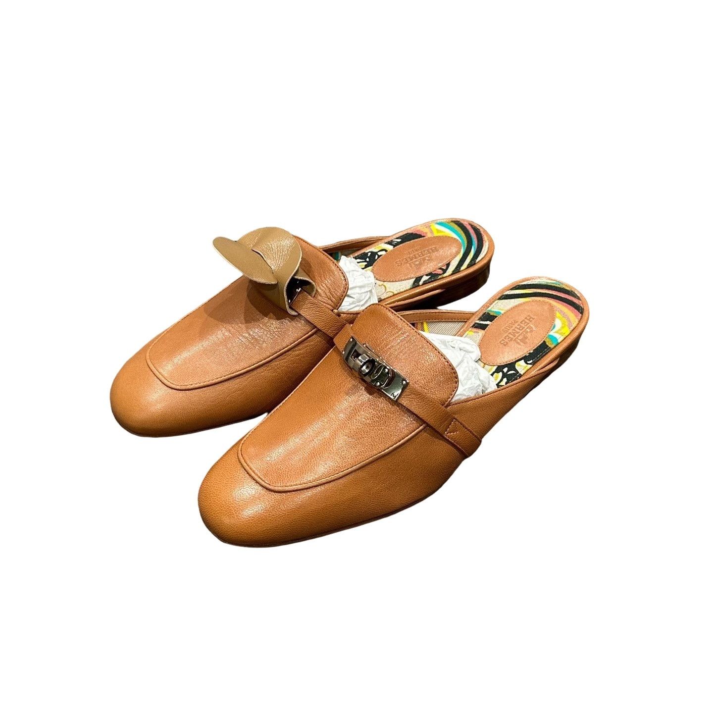 Hermes Hermes Kelly Leather Mules Size 38 Size US 8 / IT 38 - 1 Thumbnail