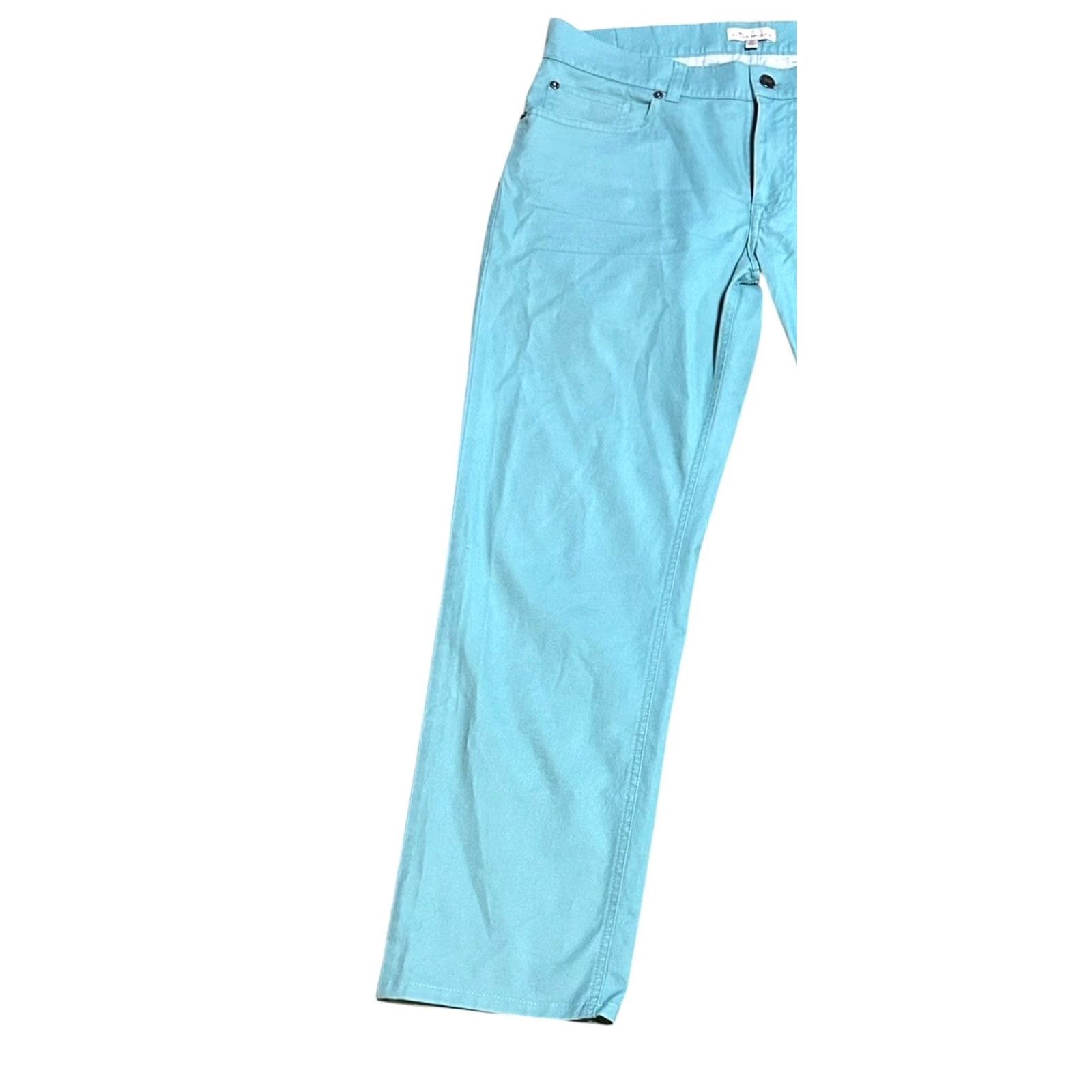 Peter Millar Peter Millar Pants Mens 33x34 Green Teal Performance Five Pocket Golf Slacks Mens Regular Straight Green 5 Pocket Peter Millar Crown Size US 33 - 2 Thumbnail