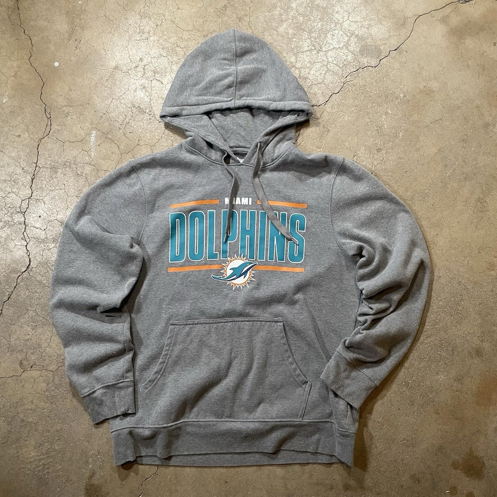 Other Miami Dolphins Hoodie Men's Medium Gray Logo NFL Sweatshirt Size ONE SIZE - 1 Thumbnail