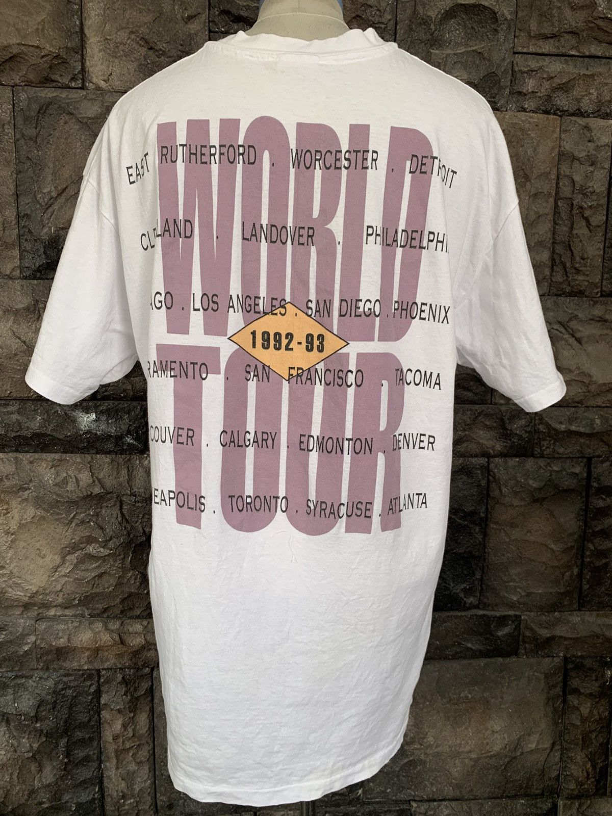 Vintage Vintage 90s Bruce Springsteen World Tour T shirt Size US XL / EU 56 / 4 - 6 Thumbnail