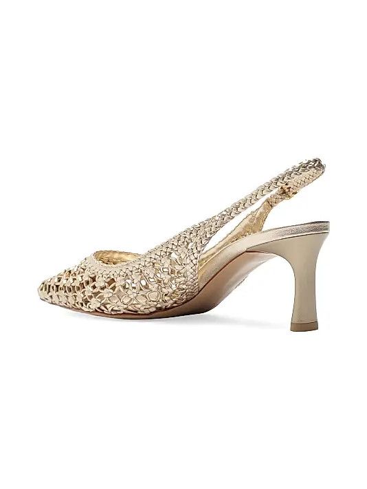 Alexandre Birman os11x1225 Jane Tresse 60MM Metallic Slingback Pumps Size US 8 / IT 38 - 4 Thumbnail