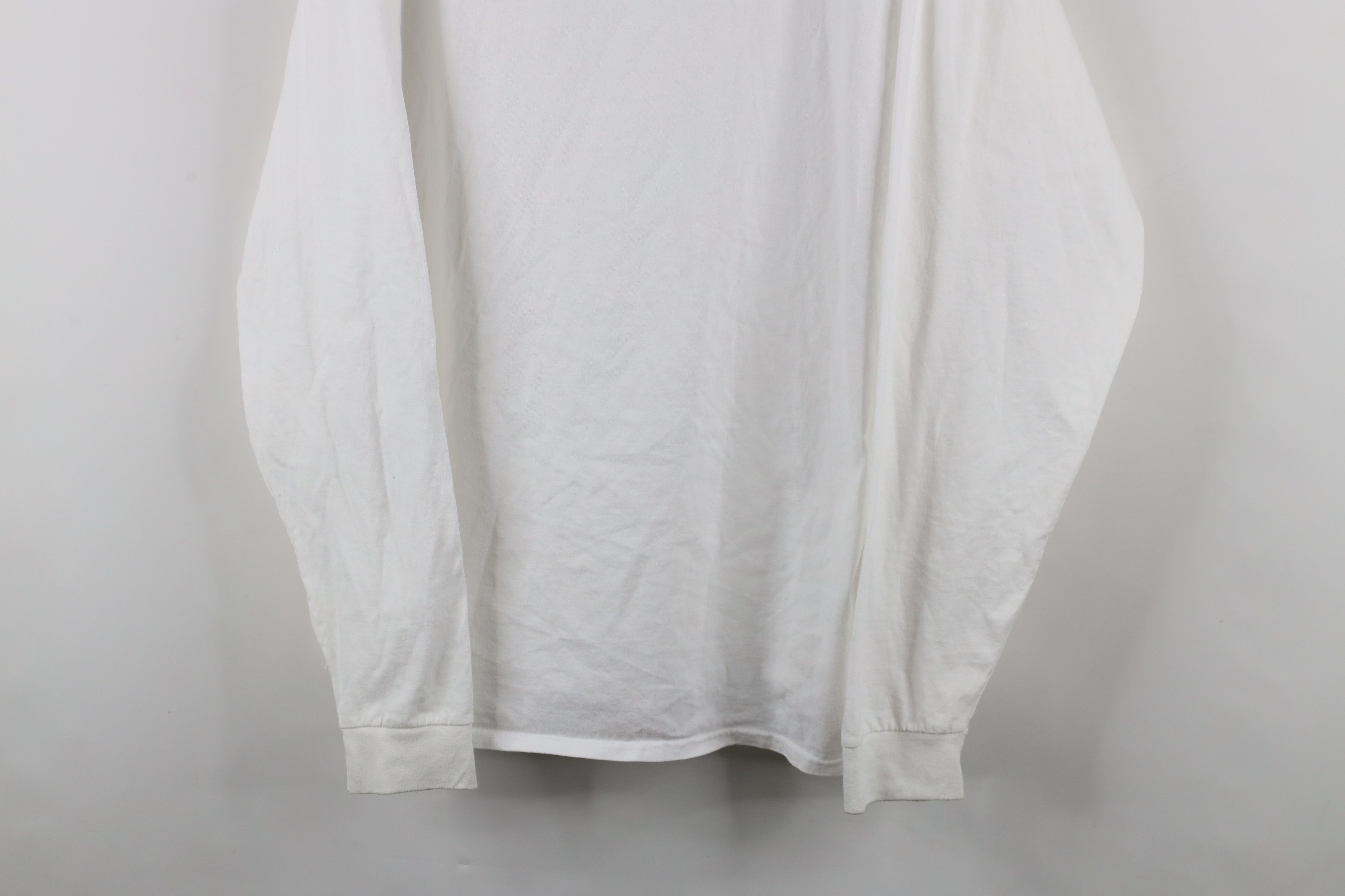 Vintage Vintage 90s Streetwear Cotton Long Sleeve T-Shirt White Size US XXL / EU 58 / 5 - 3 Thumbnail