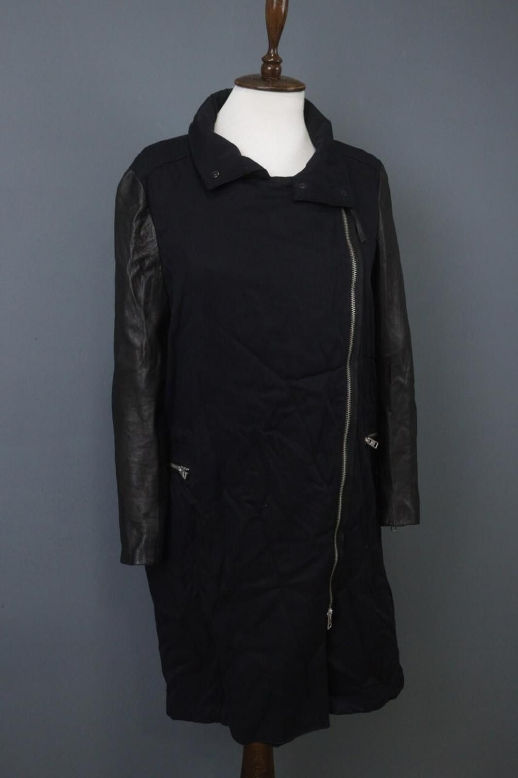 Allsaints AllSaints Black Lyocell Mock Zipper Knox Parka Jacket Size 4 Size S / US 4 / IT 40 - 7 Thumbnail