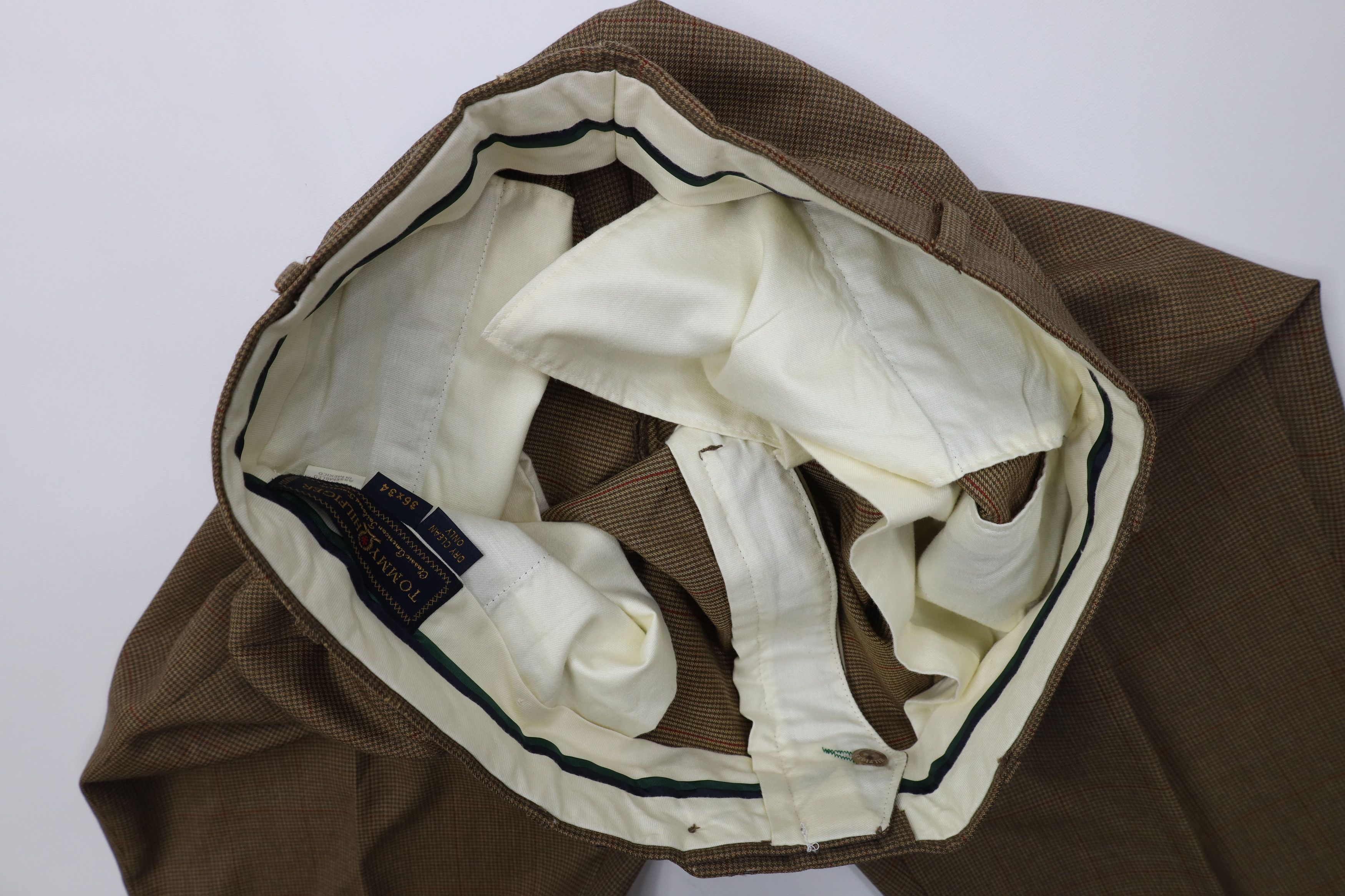 Tommy Hilfiger Vintage 90s Tommy Hilfiger Wool Knit Wide Leg Chino Pants Size US 36 / EU 52 - 9 Thumbnail