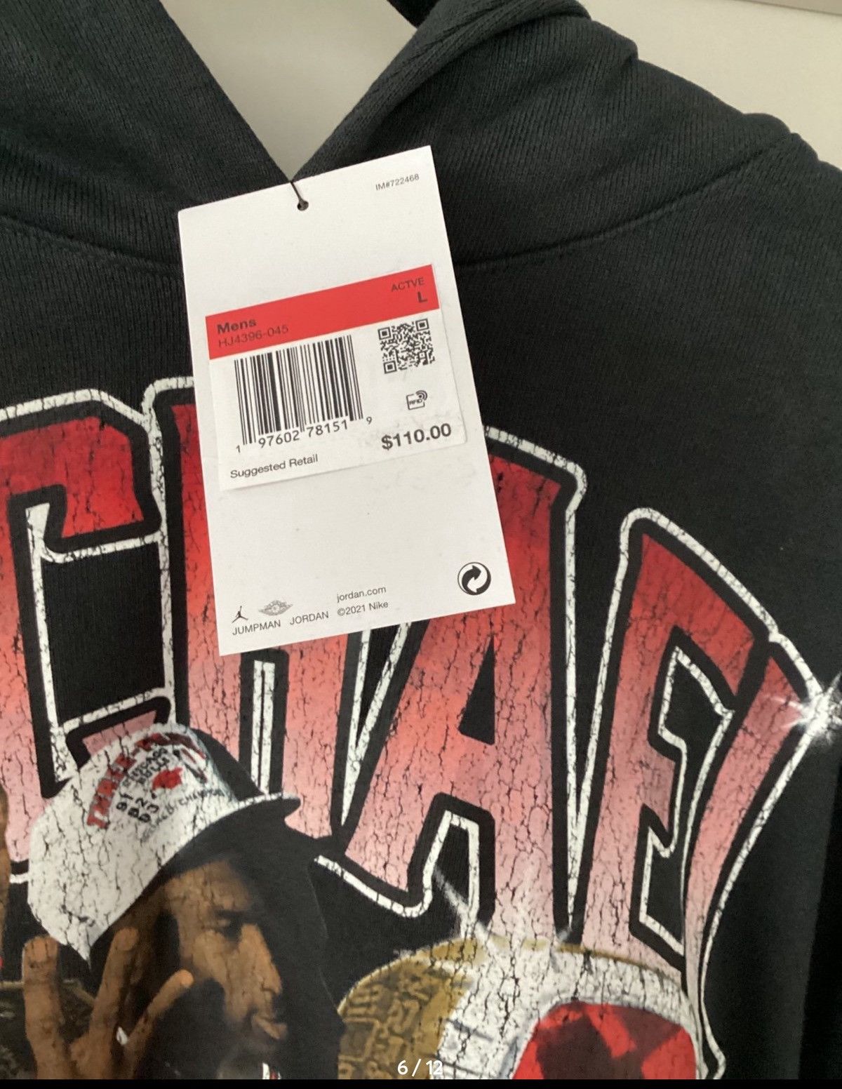 Jordan Brand Jordan Flight Fleece Hoodie Sz: Large Color: Black Size US L / EU 52-54 / 3 - 3 Thumbnail
